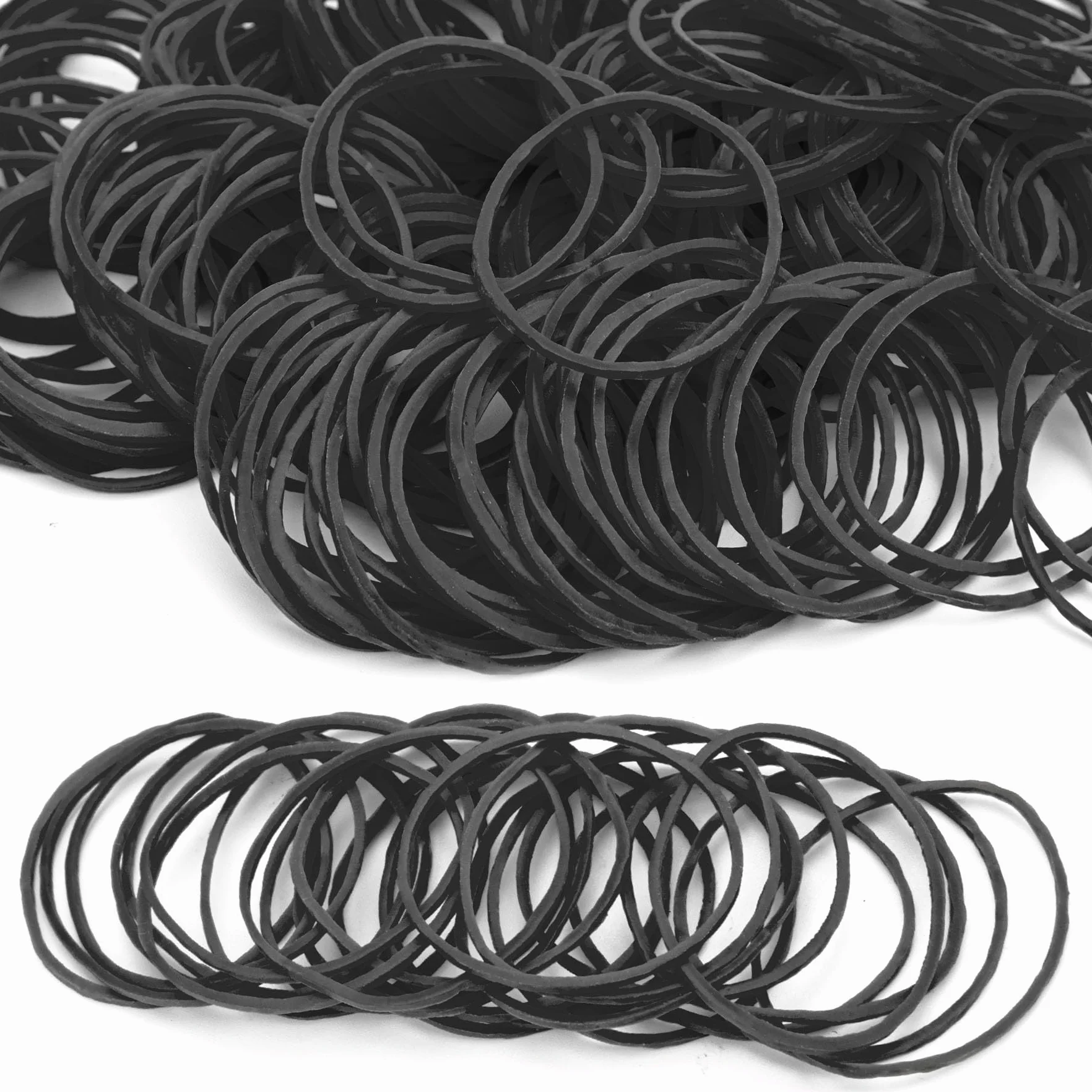 200 szt. elastycznych gumek czarny elastycznych gumek, gumki, naturalne, mocne elastyczne taśmy do szkoły, domu, materiałów biurowych, rzemiosła przemysłowego, DIY, 38 mm