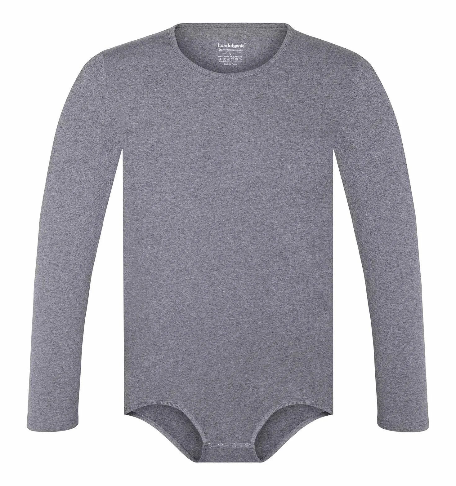 Landofgenie Mężczyźni Długi Rękaw Romper Pyżama Bodysuit One Piece Romper