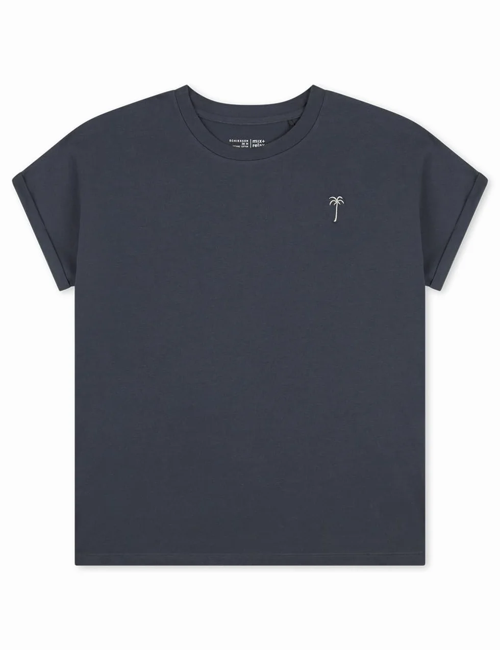 Schiesser Góra od pidżamy Kobiety Schiesser Damen Schlafshirt Kurzarm Baumwolle - Mix + Relax