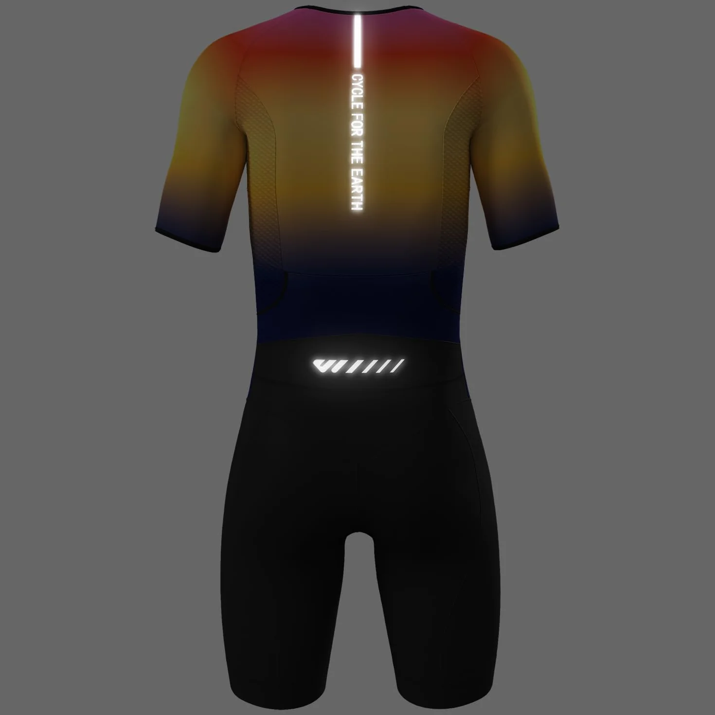 Lo.gas Męski strój triatlonowy Pro Trisuit z krótkim rękawem na wyścigi Ironman i triathlon – wysokiej jakości strój triatlonowy dla mężczyzn, pomarańczowy 1, L