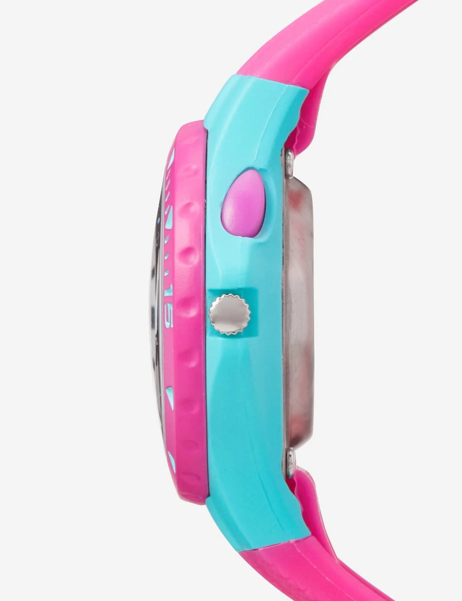Lorus Kids zegarek dziewczęcy ze stali nierdzewnej, różowo-turkusowy, One Size, Dzieci