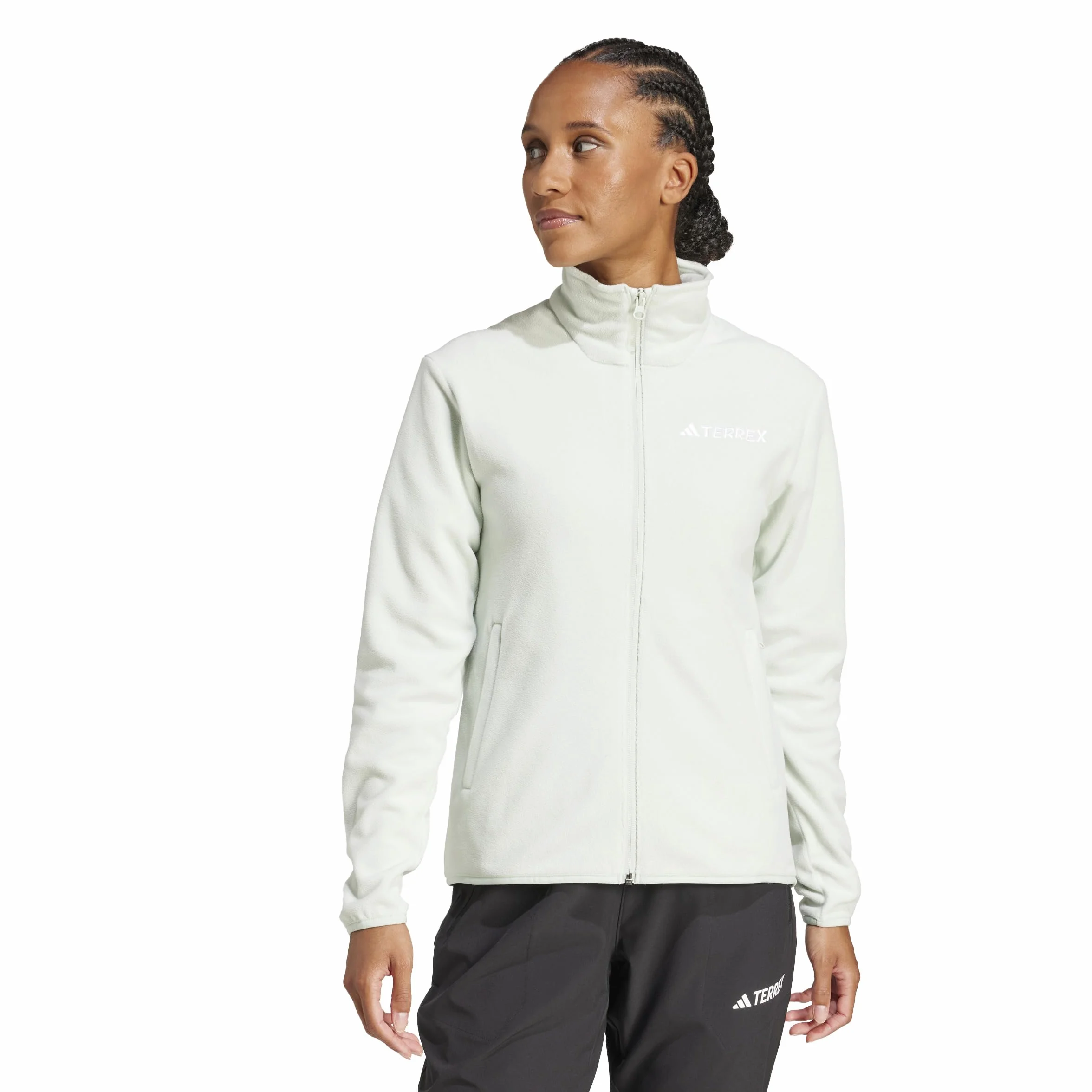 adidas Kobiety Terrex Multi Essentials Full Zip Fleece Jacket, linen green, M