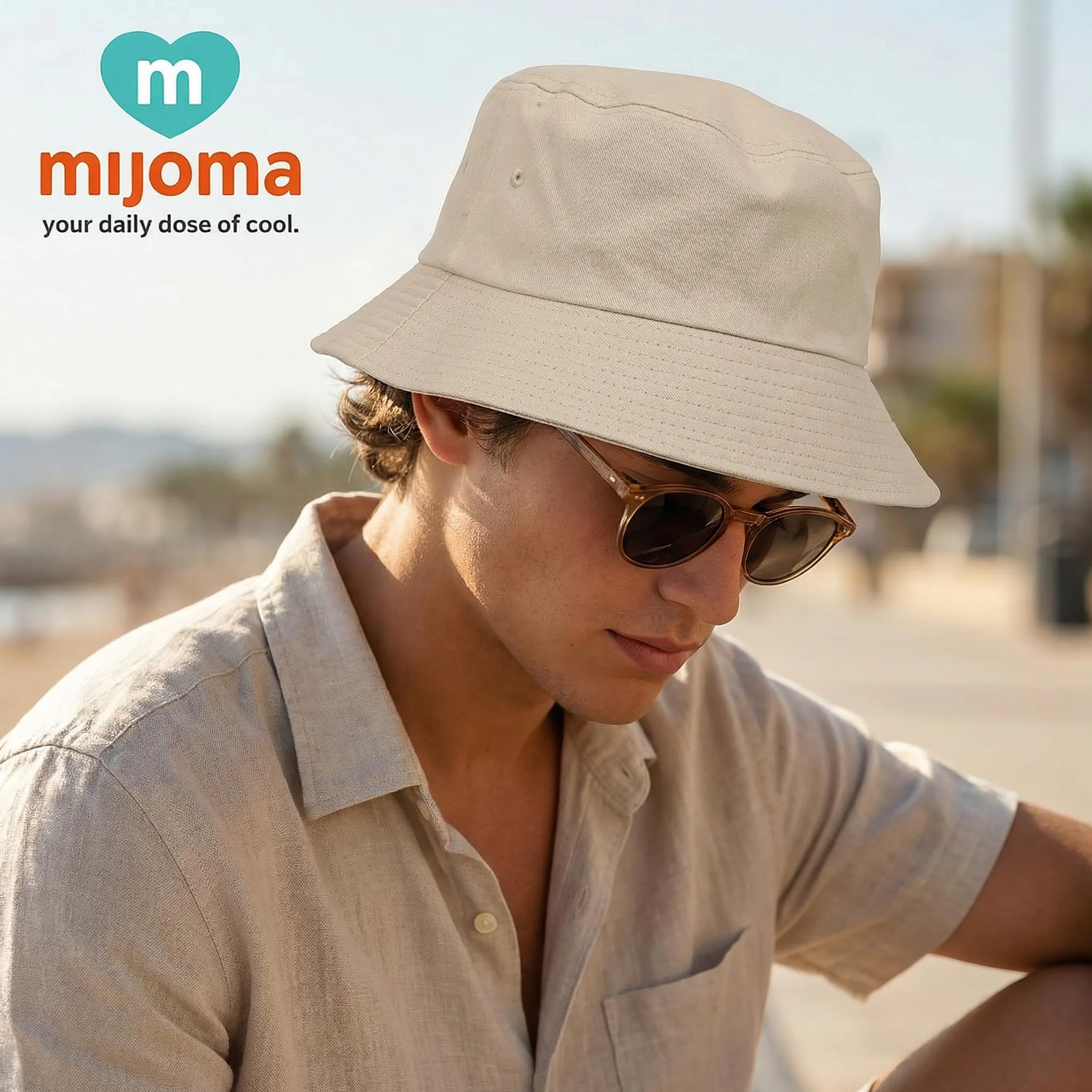 MIJOMA Bucket Hat kapelusz wędkarski, uniseks, letni kapelusz rybacki, modny dodatek dla kobiet i mężczyzn, składany, oddychający, rozmiar uniwersalny