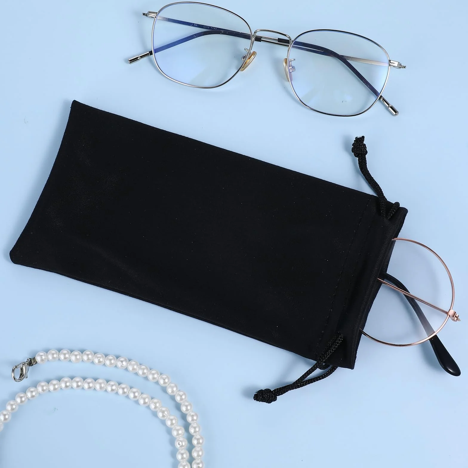 8 sztuk miękkich etui na okulary przeciwsłoneczne, z mikrofibry, wsuwane w okulary, woreczek na biżuterię, woreczek na okulary przeciwsłoneczne, woreczek na biżuterię, do ochrony i