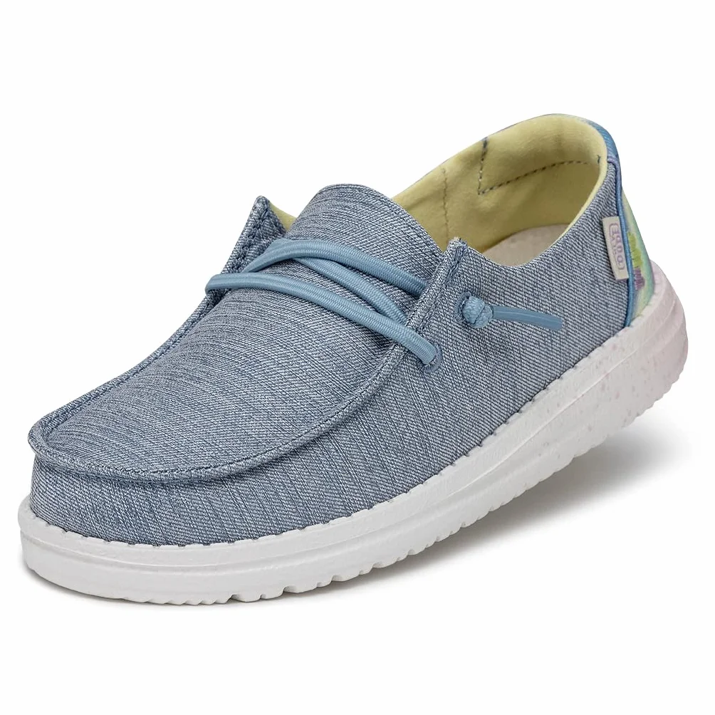 Hey Dude Dziewczęce Wendy Youth Moc Toe Shoes, Sparkle Denim, 36 EU