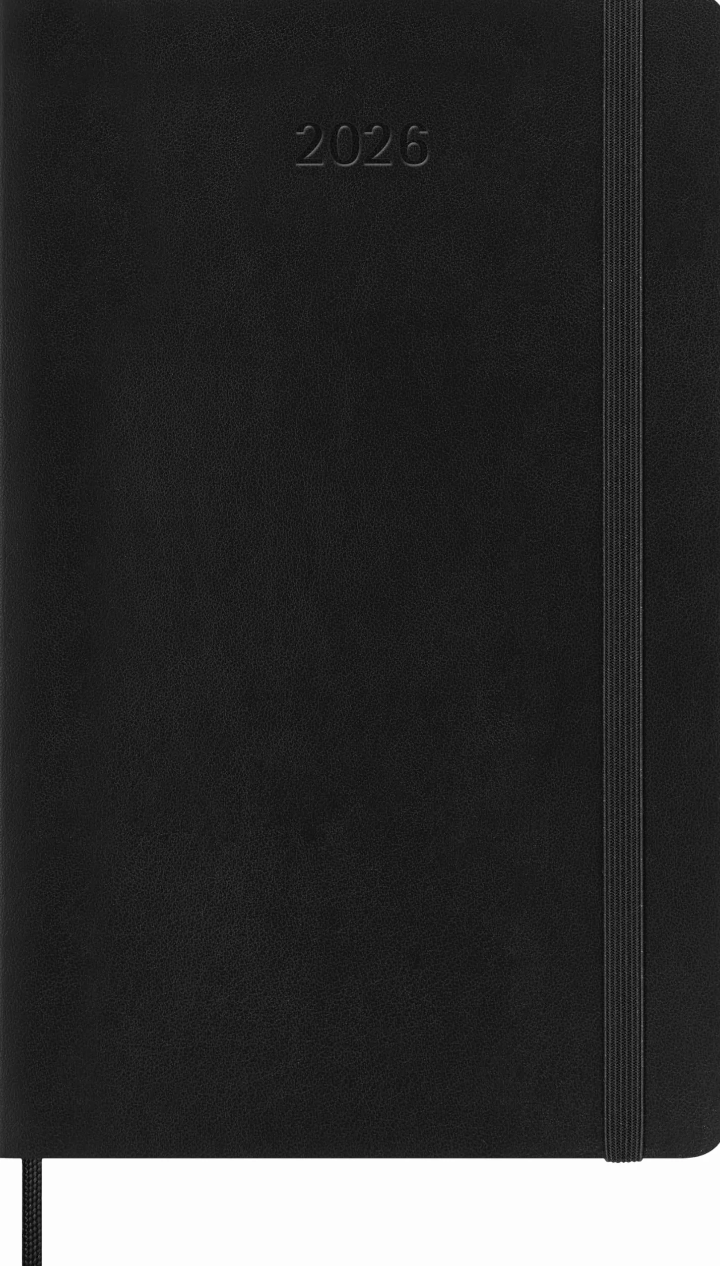 Moleskine 12 Monate Wochen Notizkalender 2026, Large/A5, 1 Wo = 1 Seite, rechts linierte Seite, Weicher Einband, Schwarz