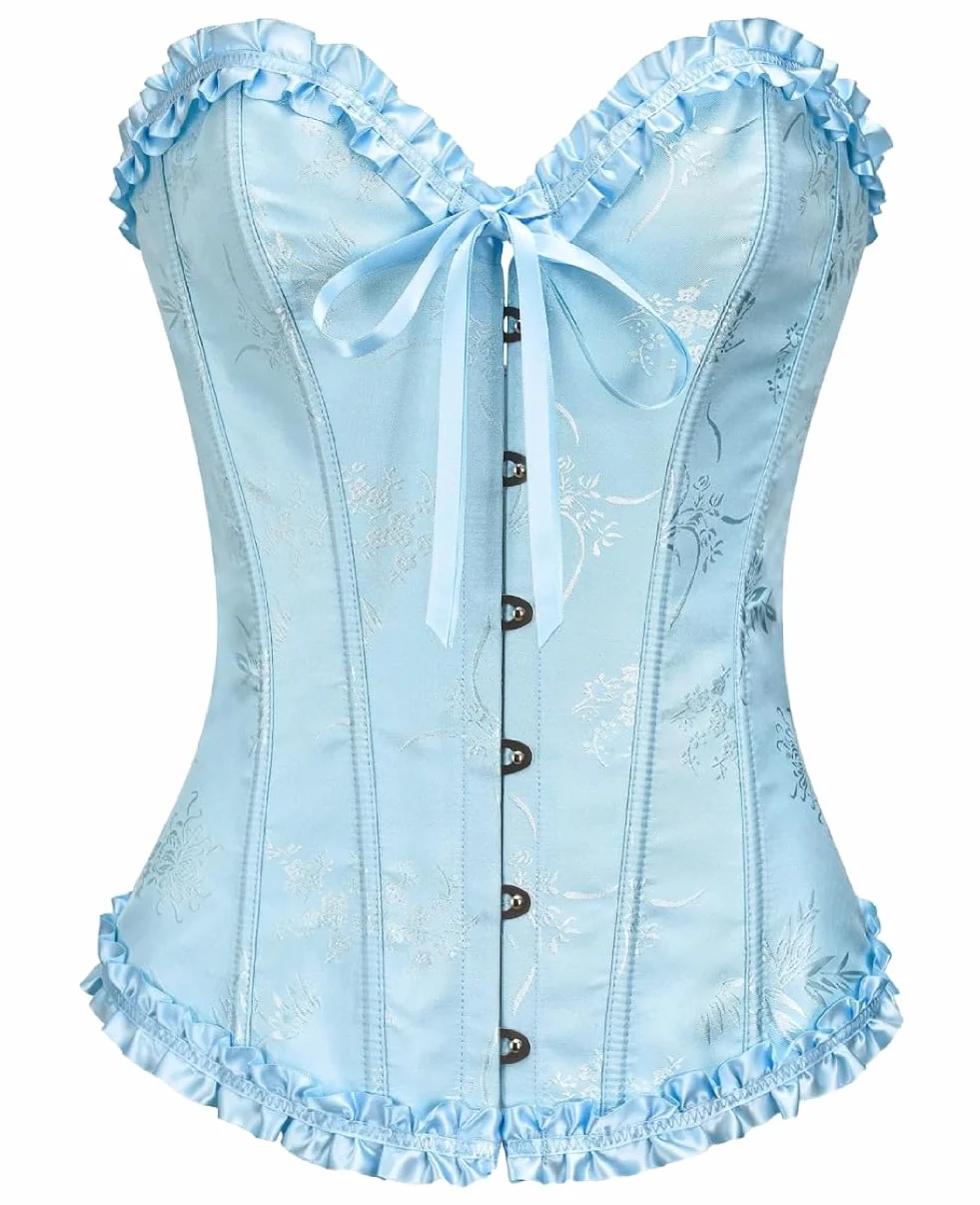 KUOSE Damski czarny gorset wyszczuplający sylwetkę, Plus size, S-6XL