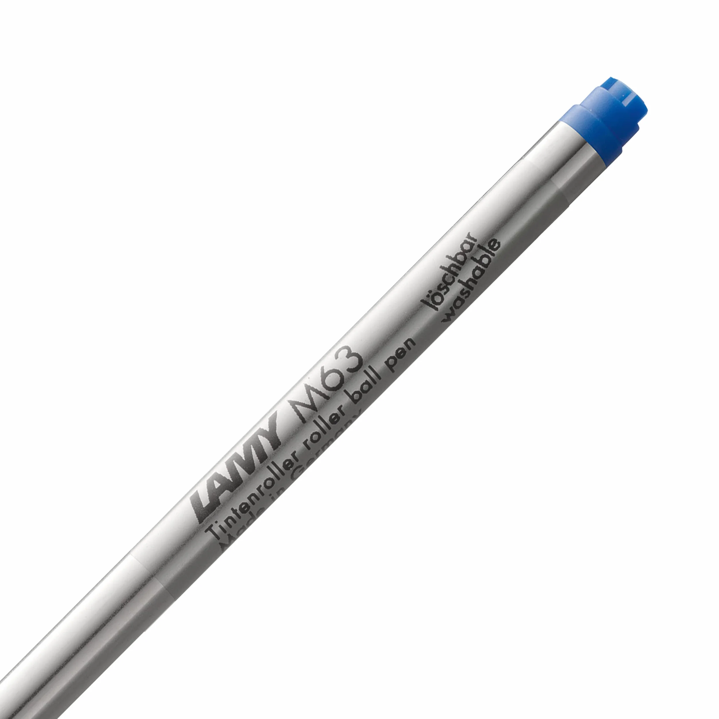 LAMY M 63 wkład 823 – metalowy wkład do pióra kulkowego w kolorze niebieskim (zmywalny) do pióra kulkowego LAMY z nasadką – linia pisania M