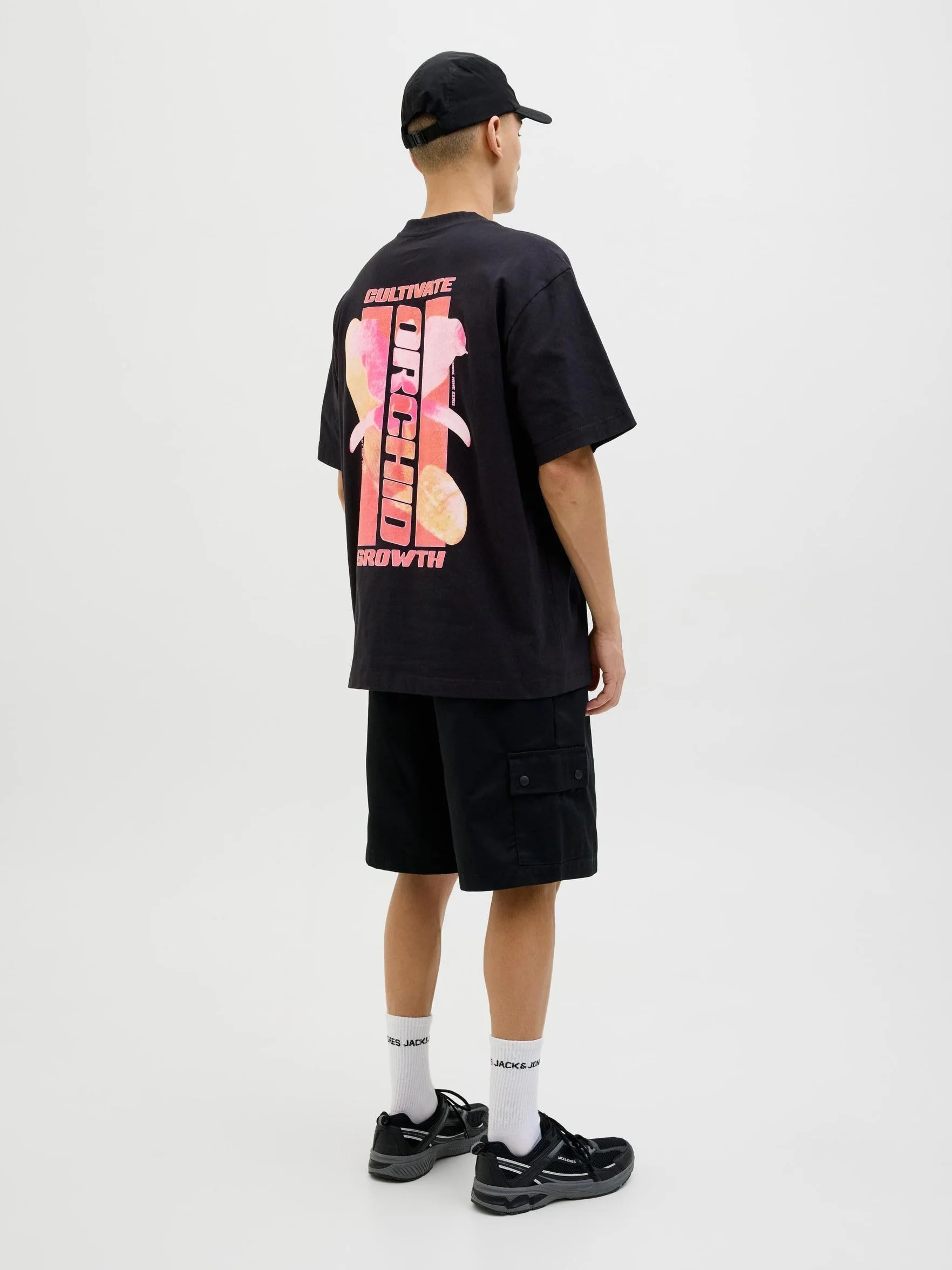 Jack & Jones Jcointerlude Floral Back Tee SS Crew, Bright White, L