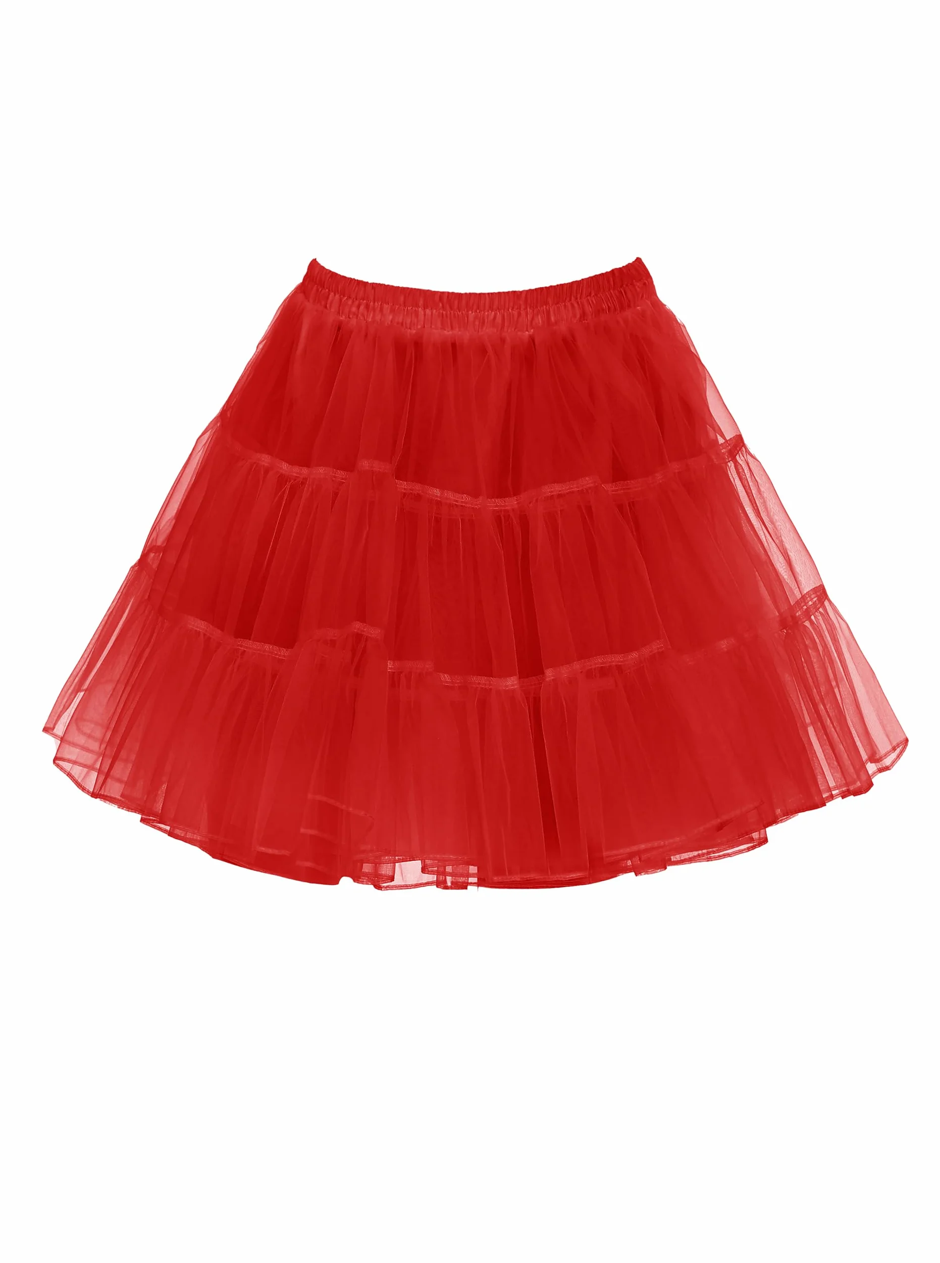 Wikoan Damska spódnica tiulowa, krótka halka, halka, spódnica, krynolina, na lata 50., rockabilly, halka, sukienka wieczorowa, sukienka dla panny młodej, S-XXL
