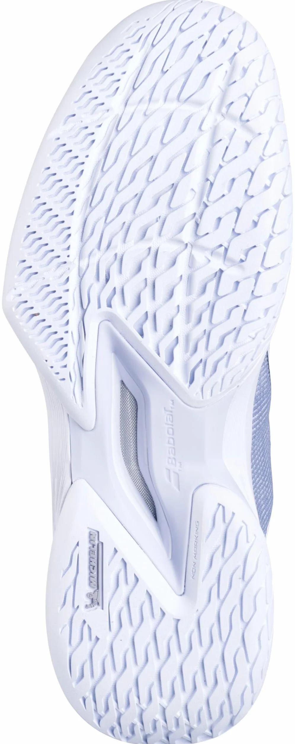 Babolat 2 AC, damskie buty tenisowe Jet Tere All Court, wsparcie, amortyzacja, technologia Active Flexion, oddychająca podeszwa Ortholite, francuska marka, Xenon Blue/White, rozmiar EU 43, Xenon