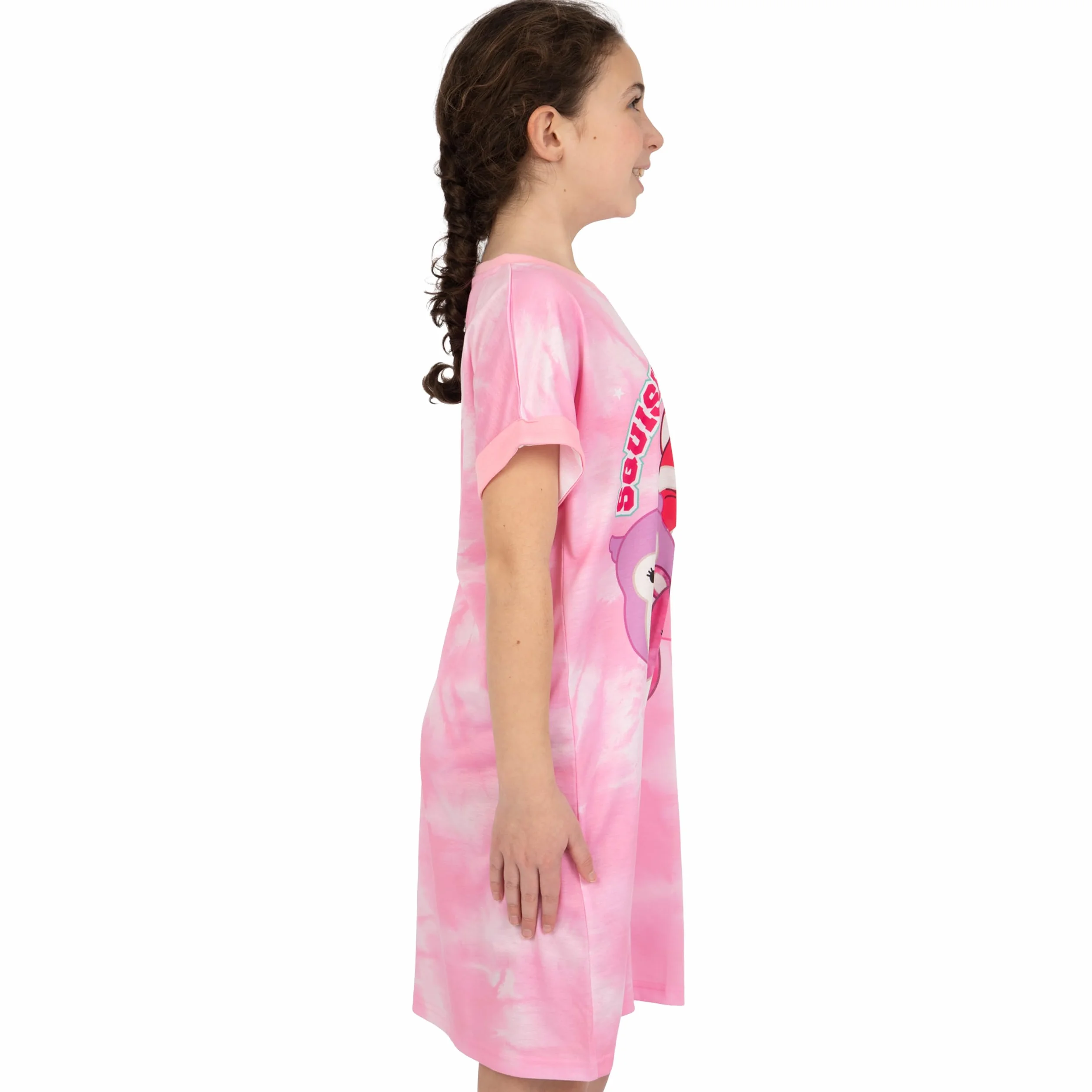 Squishmallows Piżama, Dziewczęca Koszula Nocna Tie-Dye, Squishmallow Koszula Nocna Ddla Dzieci, DziewCzęca Piżama W Stylu Tie-Dye