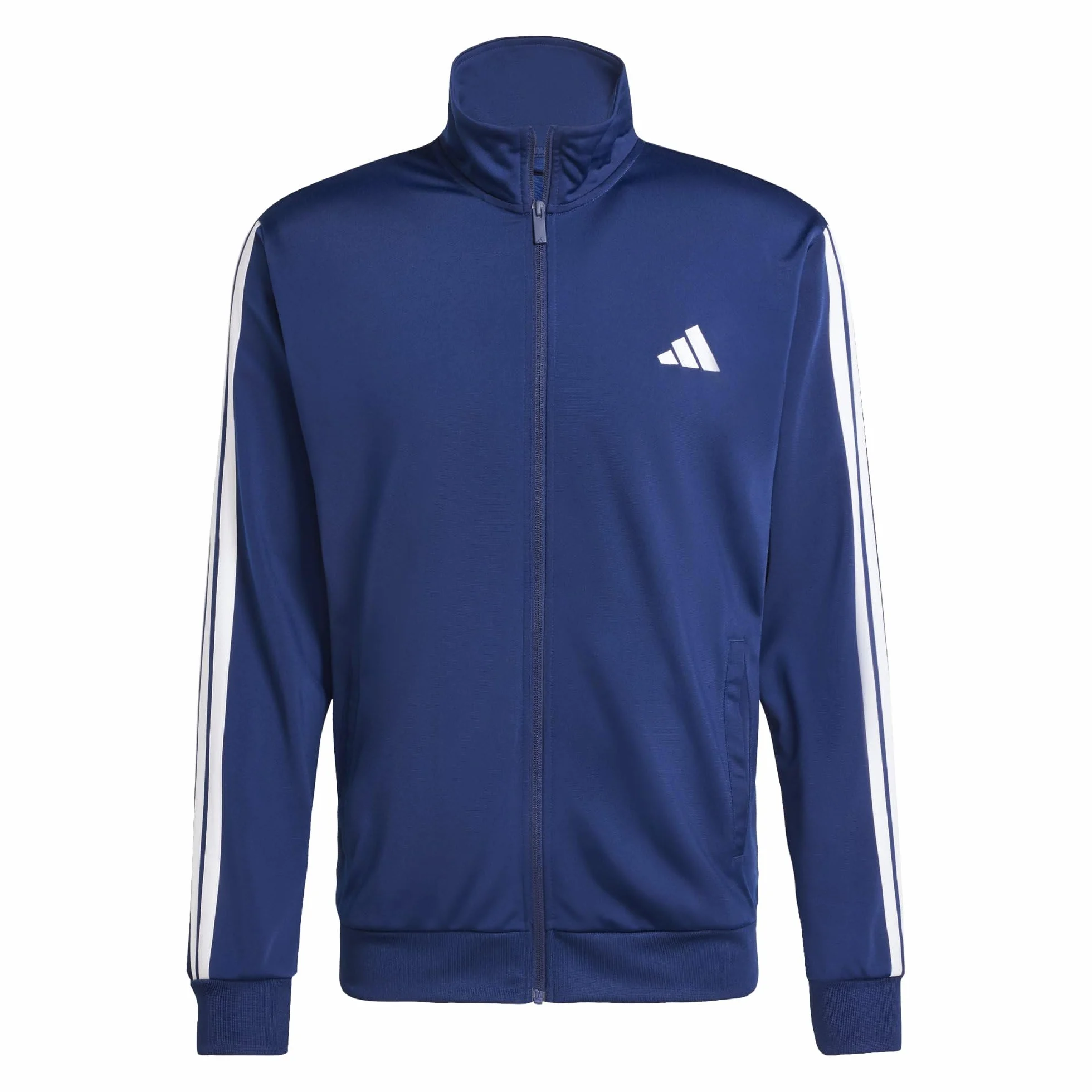 adidas Mężczyźni SPORTSWEAR BASIC 3 STRIPES TRICOT TRACKSUIT, Dark Blue, S