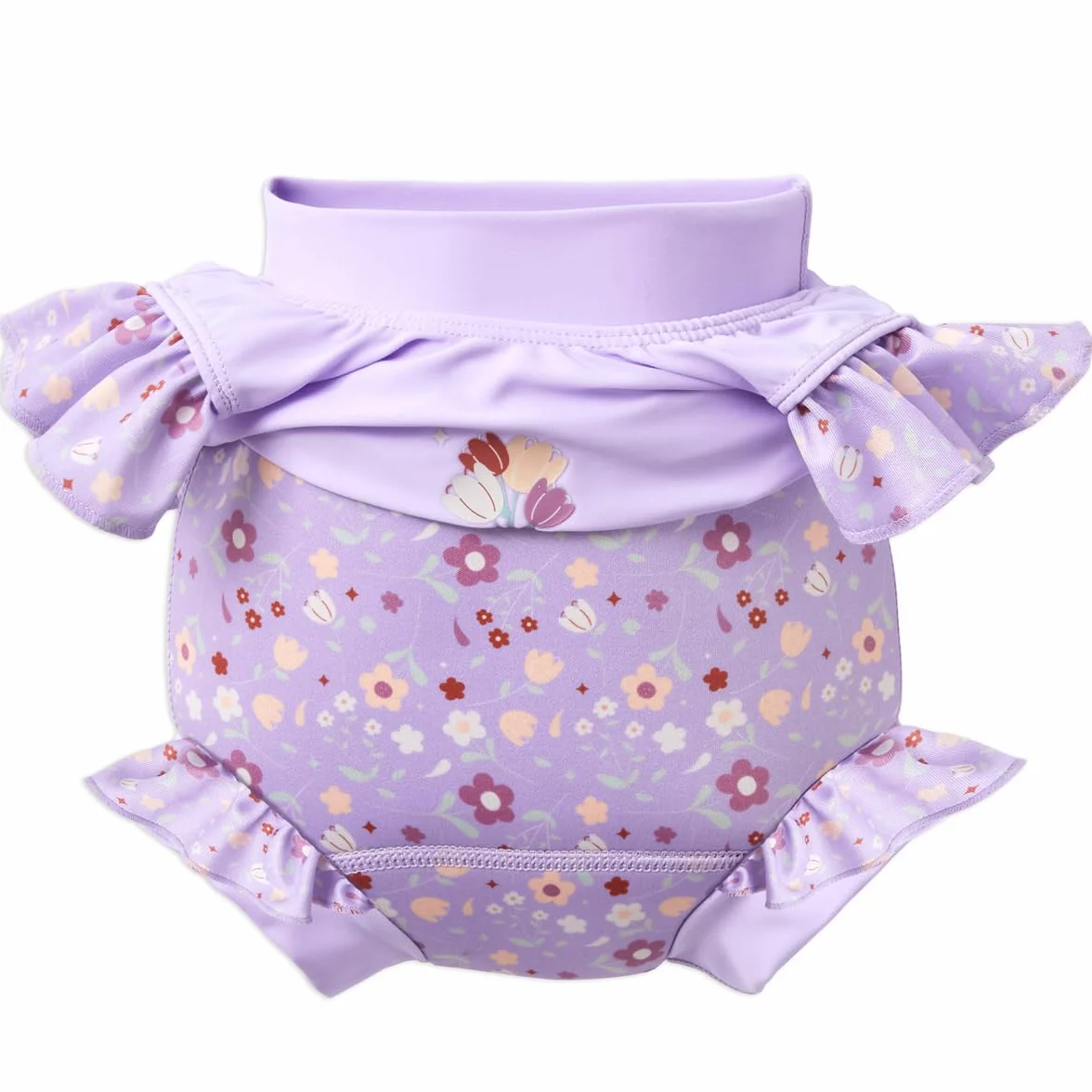 Splash About Happy Nappy kostium kąpielowy z falbankami, kolor liliowy, 6-12 miesięcy