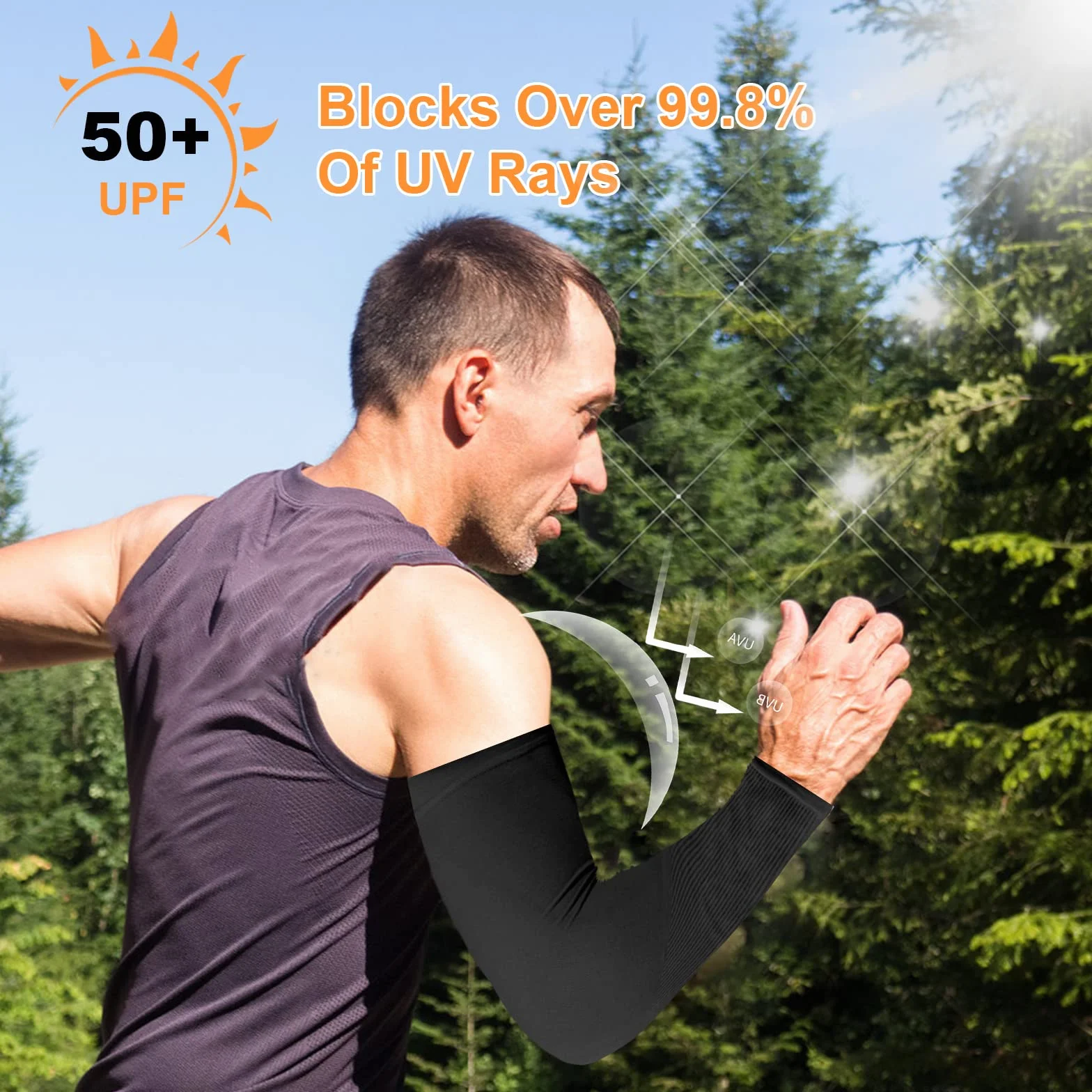 flintronic Ochrona przed promieniowaniem UV, rękawy na ramię anty-UV, bardzo elastyczne oddychające mankiety, sportowe rękawy uniseks, rękawy chłodzące lodem, UPF 50+