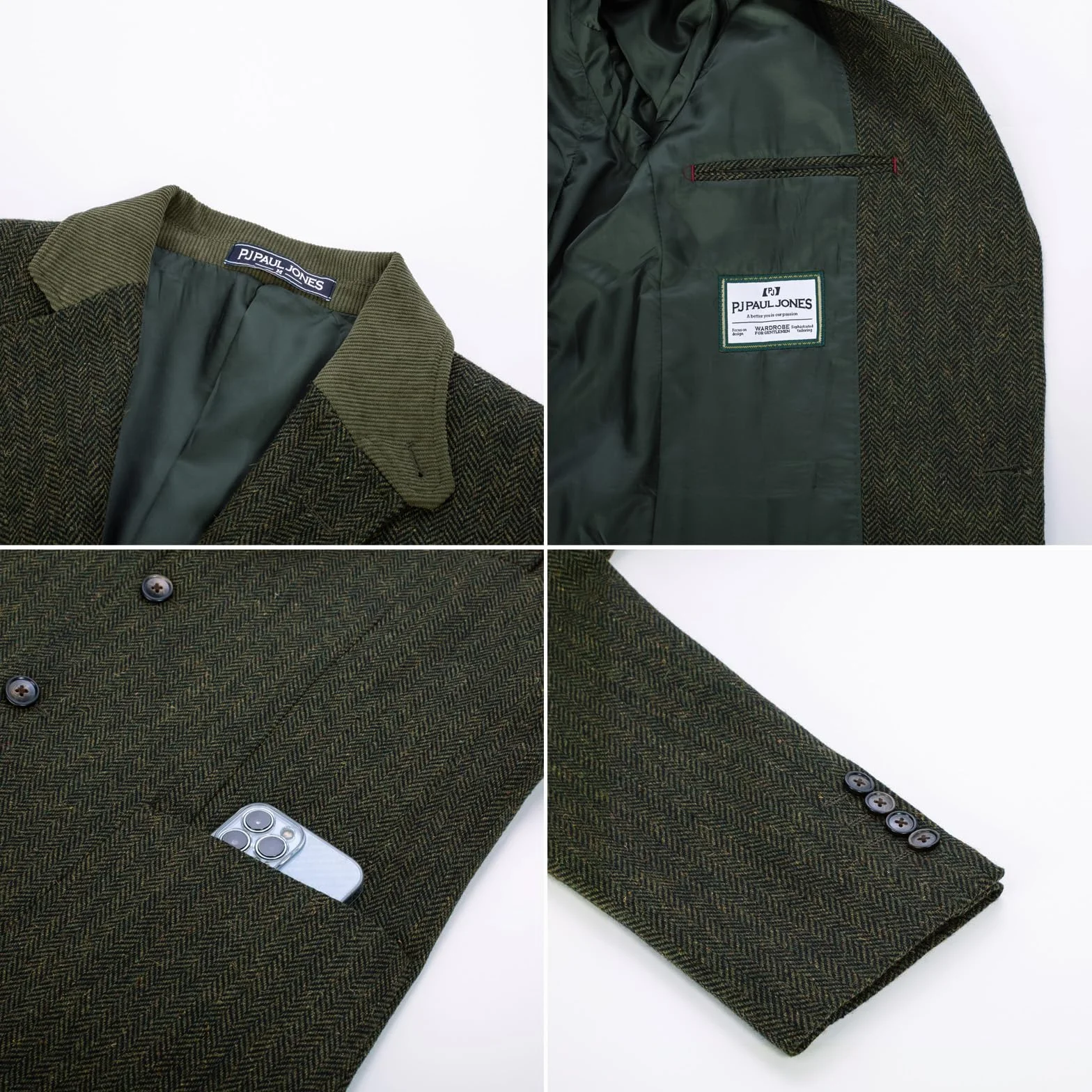 PaulJones męskie kurtki garniturowe, lekkie, proste, retro, na wesele, imprezę, 2 guziki, slim fit