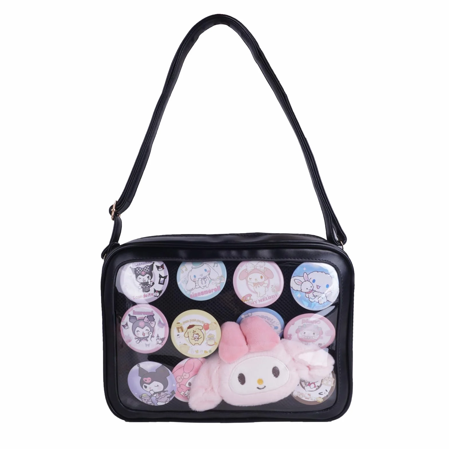 CoolChange Japońska torba na ramię Ita bag z przezroczystym okienkiem | torba Itabag | 22 x 30 cm