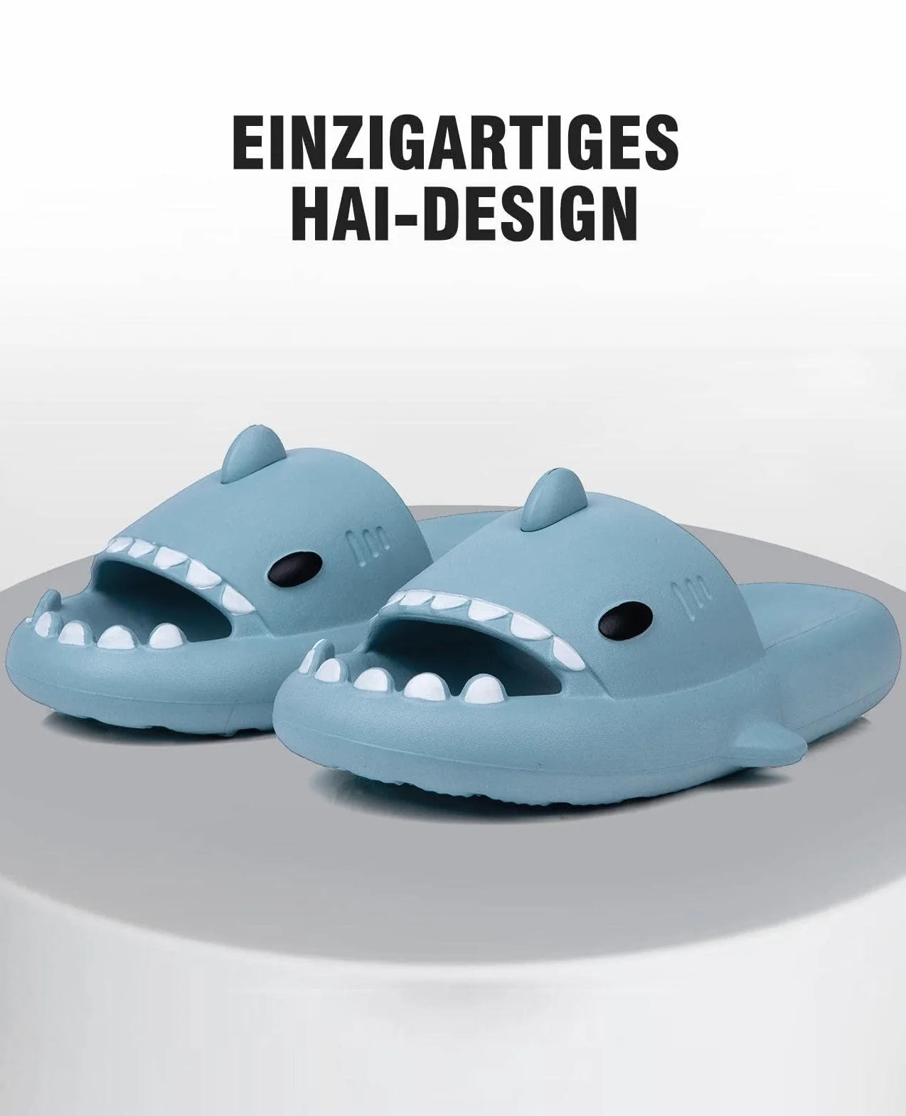 SAGUARO Shark Slippers damskie i męskie, miękkie i wygodne kapcie z rekinem, na lato, do domu, antypoślizgowe na basen, plażę, rekin
