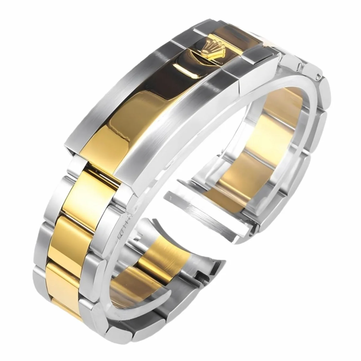 Bransoleta Metalowa Stal 904L Pasek Zegarka Klamra Ślizgowa Bransoletka Zamienna 20mm 21mm Szybka dla Rolex GMT-Master