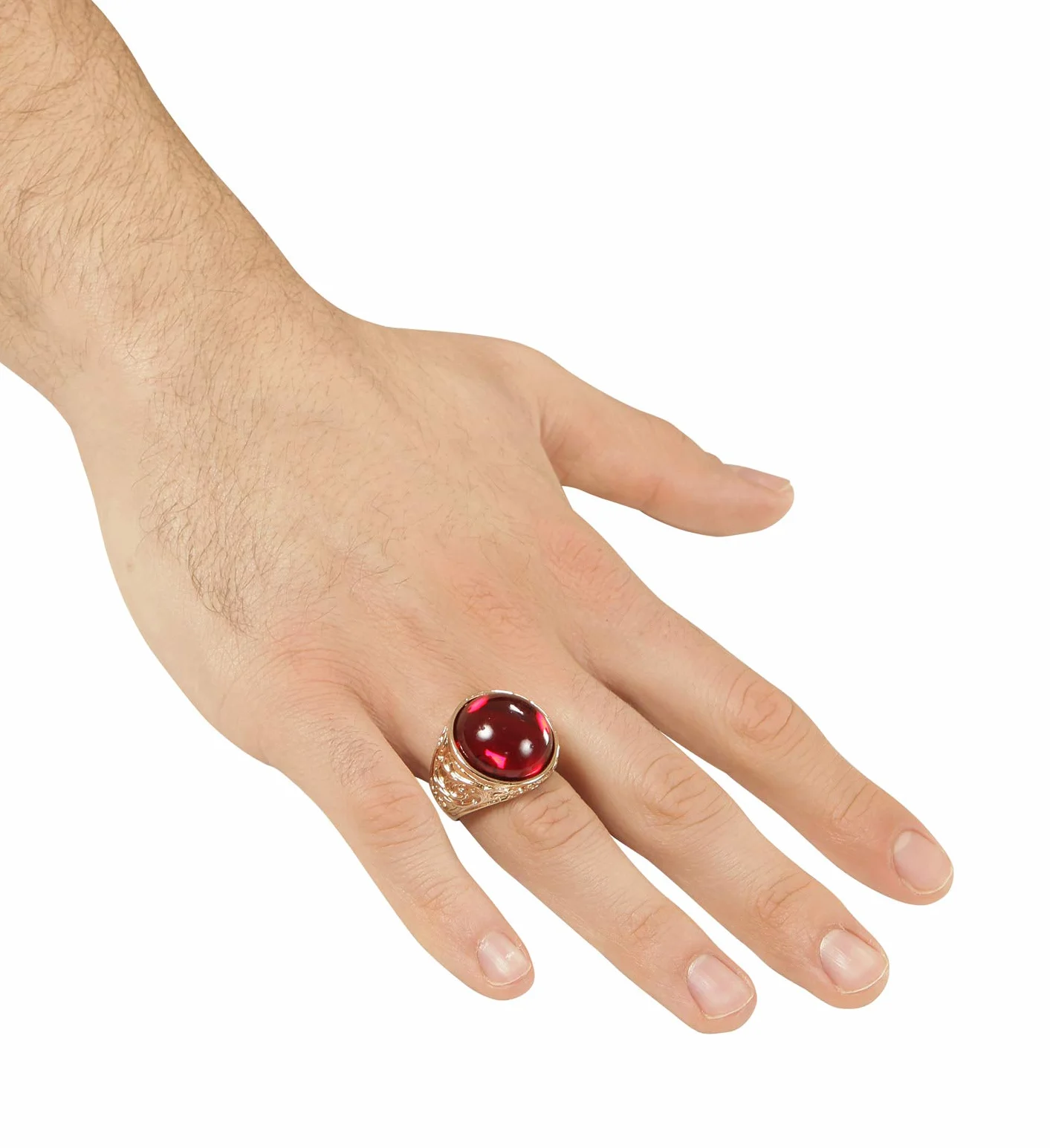 Widmann - Pierścionek z kamieniem szlachetnym dla dorosłych unisex, piraci, szlachta, biskupi, królowie i królowe, wampiry, Halloween, karnawał