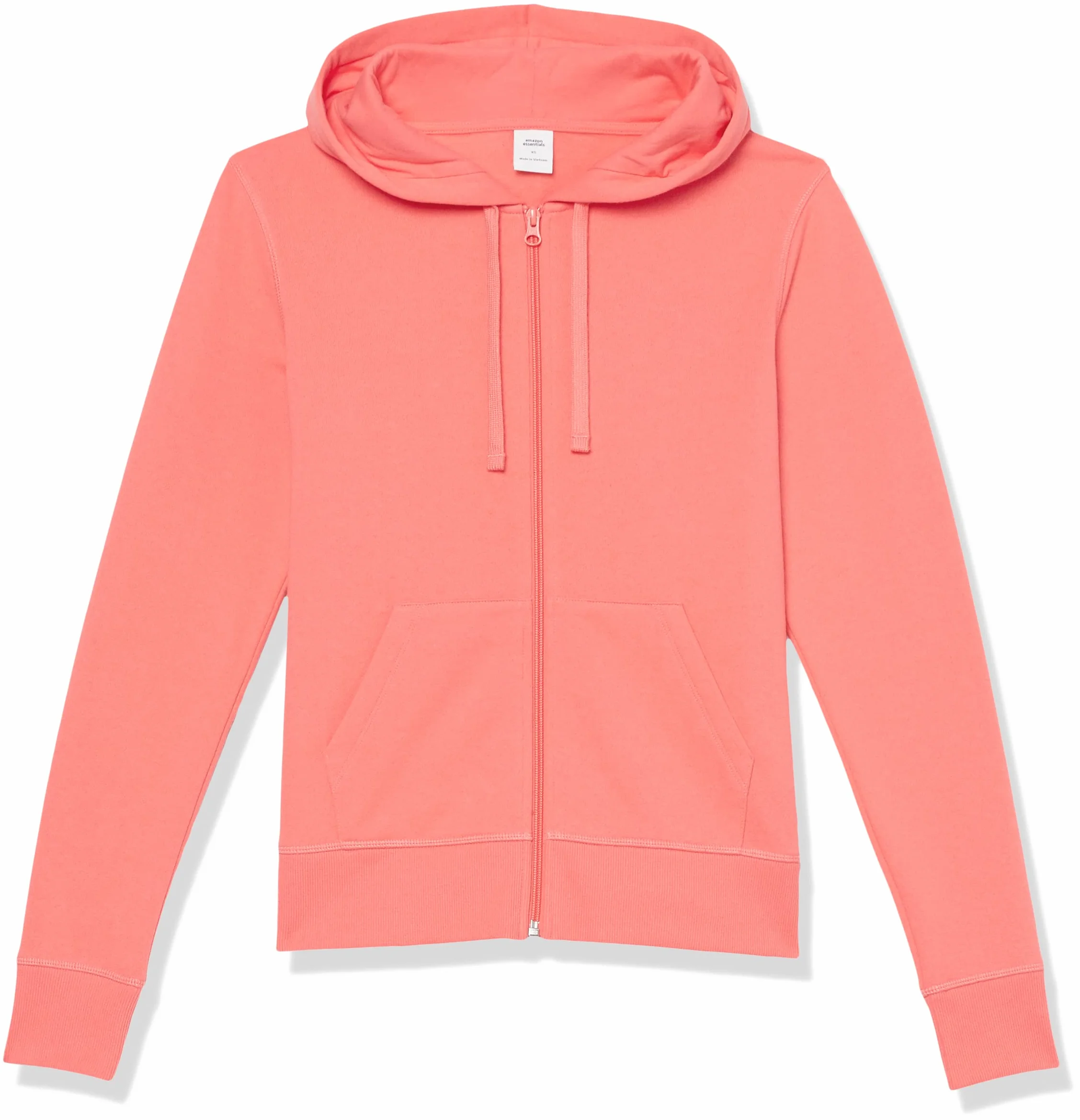 Amazon Essentials Kobiety Bluza z kapturem z polaru French Terry na zamek błyskawiczny (dostępna w wersji Plus Size)