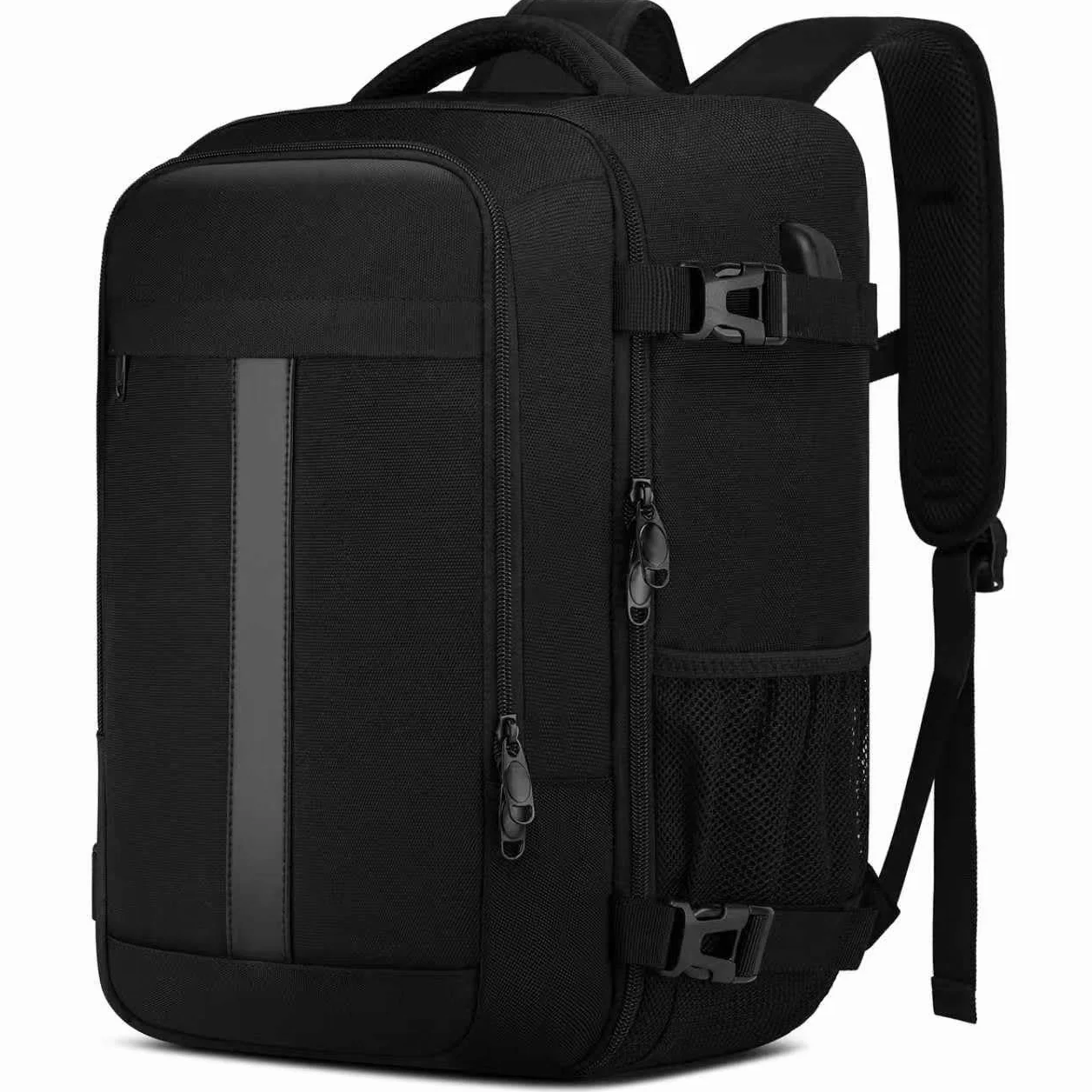 Torby kabinowe pod siedzenie, plecak podróżny, rozmiar kabiny, plecak do samolotu, bagaż podręczny, torba do samolotu, torba lotnicza z portem ładowania USB, Czarny-S, Ryanair 40x20x25cm(20L), Casual
