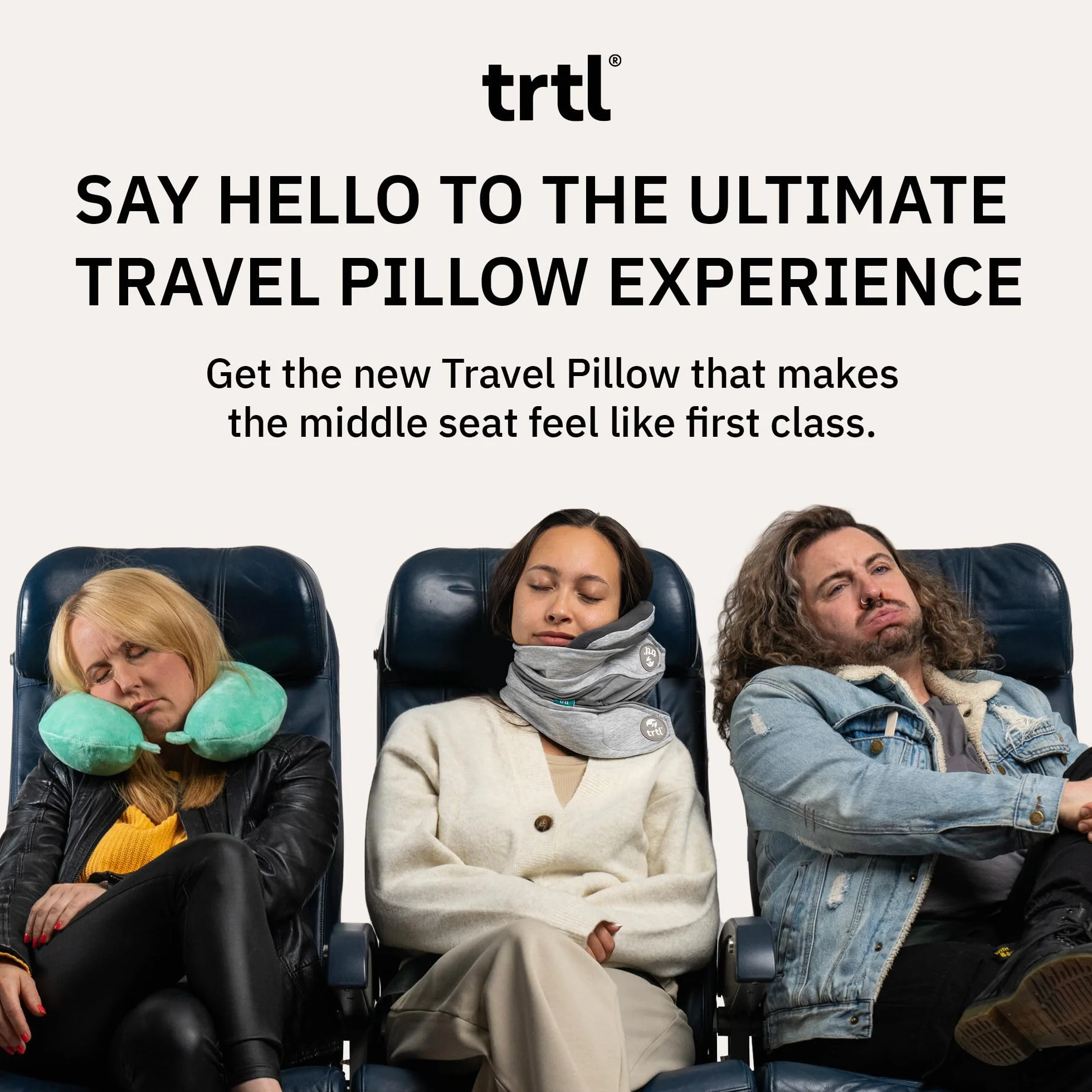 trtl Travel Pillow Plus Szary | Regulowana wysokość poduszki podróżnej do samolotu i samochodu | Oszczędzająca miejsce poduszka podróżna | Nadaje się dla wszystkich rozmiarów ciała