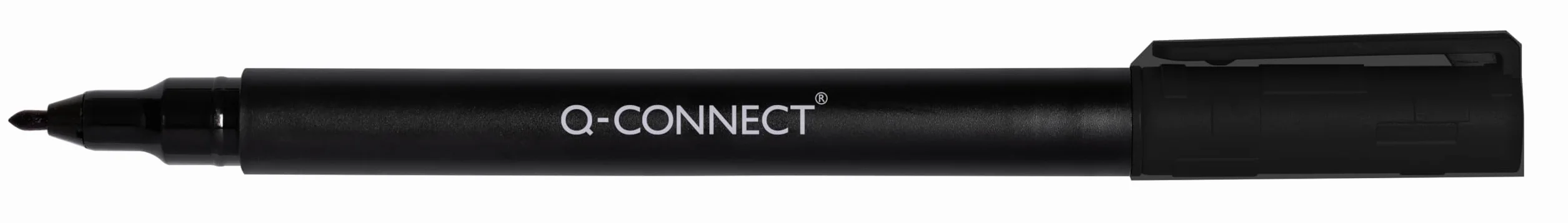 Q-Connect Marker BD CD DVD BD grubość markera: 0,6 mm/czarny / 10 sztuk - 10 sztuk/wodoodporny/do pisania na szkle, tworzywie sztucznym, metalu, porcelanie, folii/na bazie alkoholu/nietoksyczny