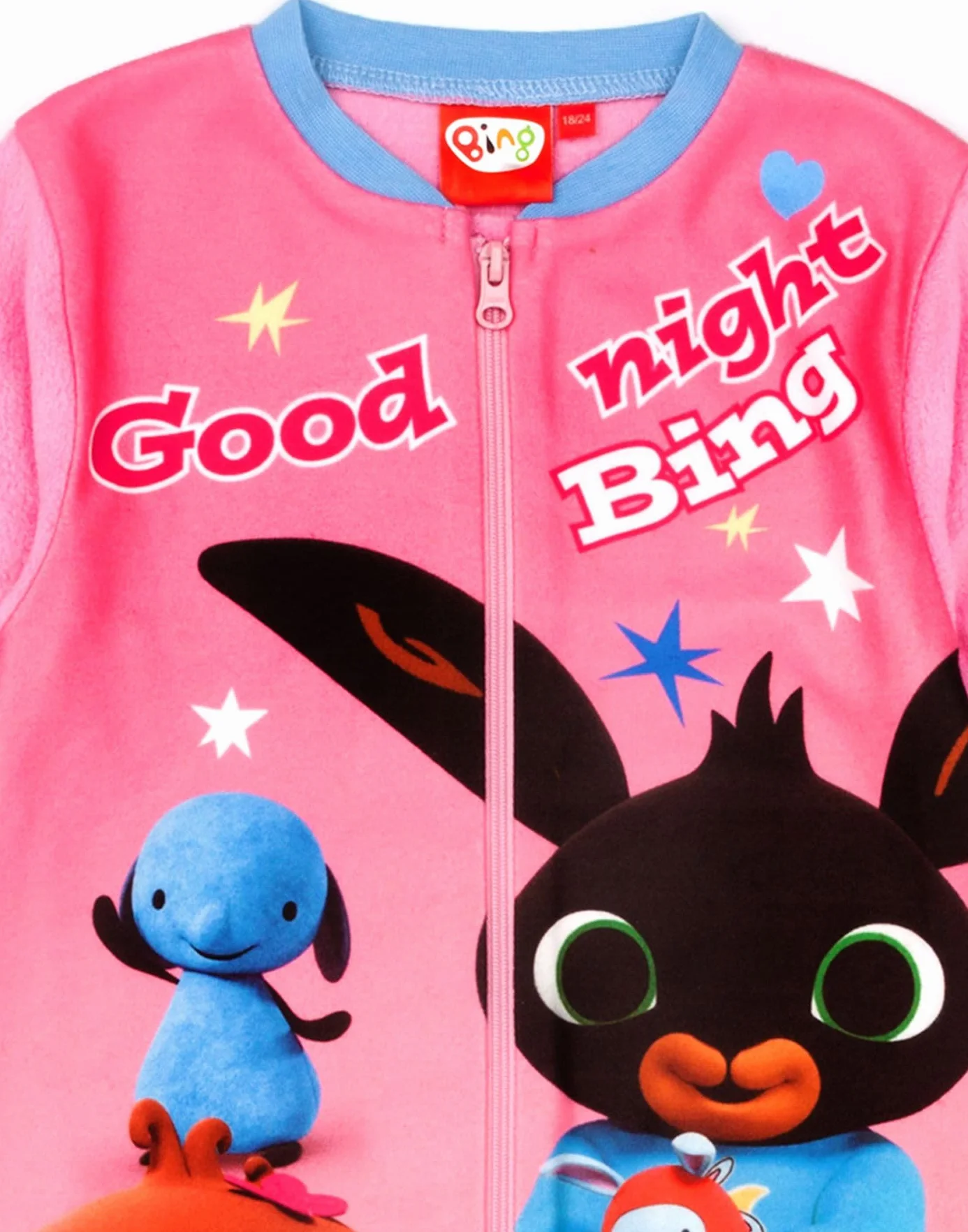 Bing Króliczek jednoczęściowa piżama dla dziewcząt, wygodna bielizna nocna z postacią CBeebies, zapewniająca przytulny sen w nocy, piżama dla dzieci, piżama, bielizna nocna, przytulny prezent
