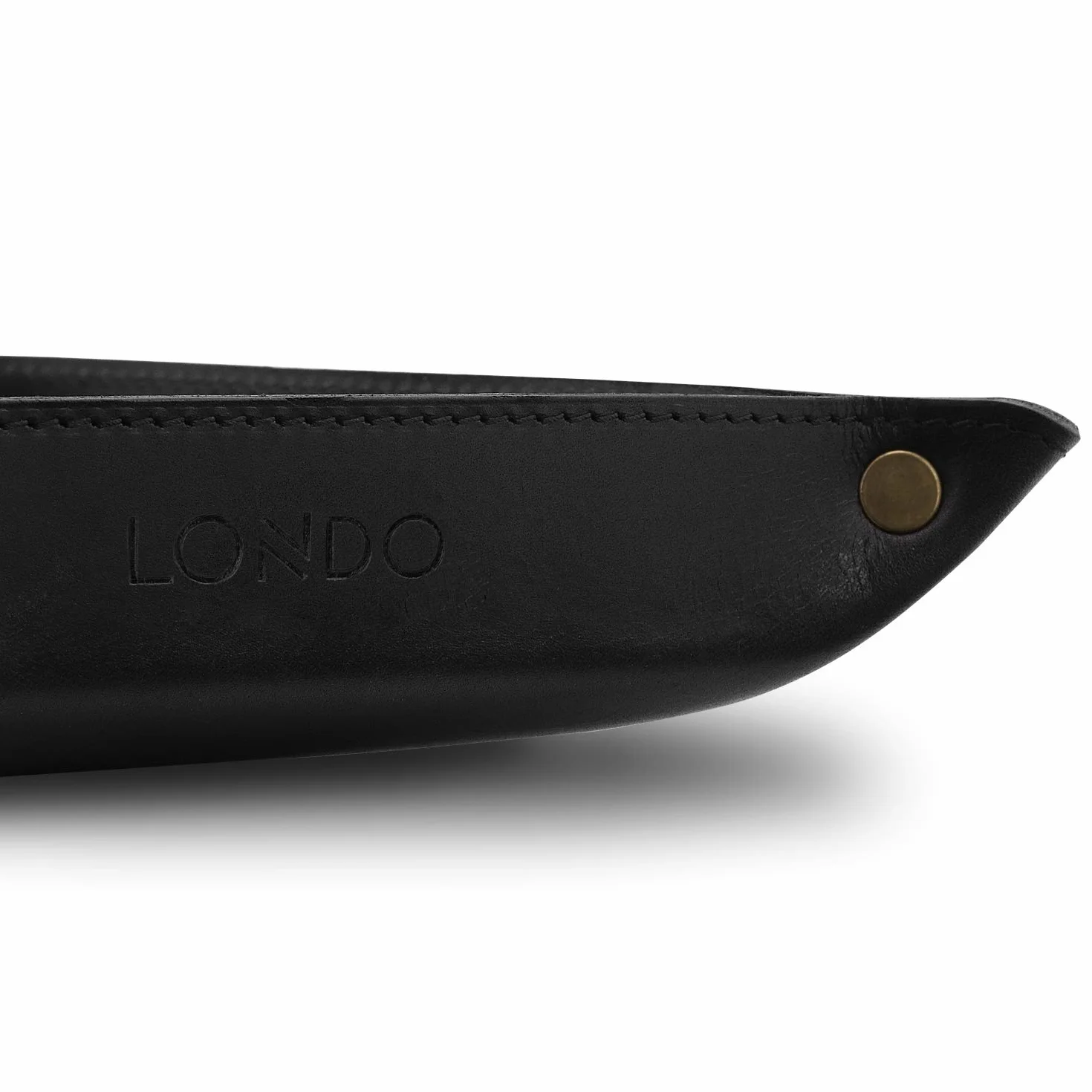 Londo - Organizer na tacę z prawdziwej skóry - praktyczne pudełko do przechowywania portfeli, zegarków, kluczy, monet, telefonów komórkowych i sprzętu biurowego (Black)