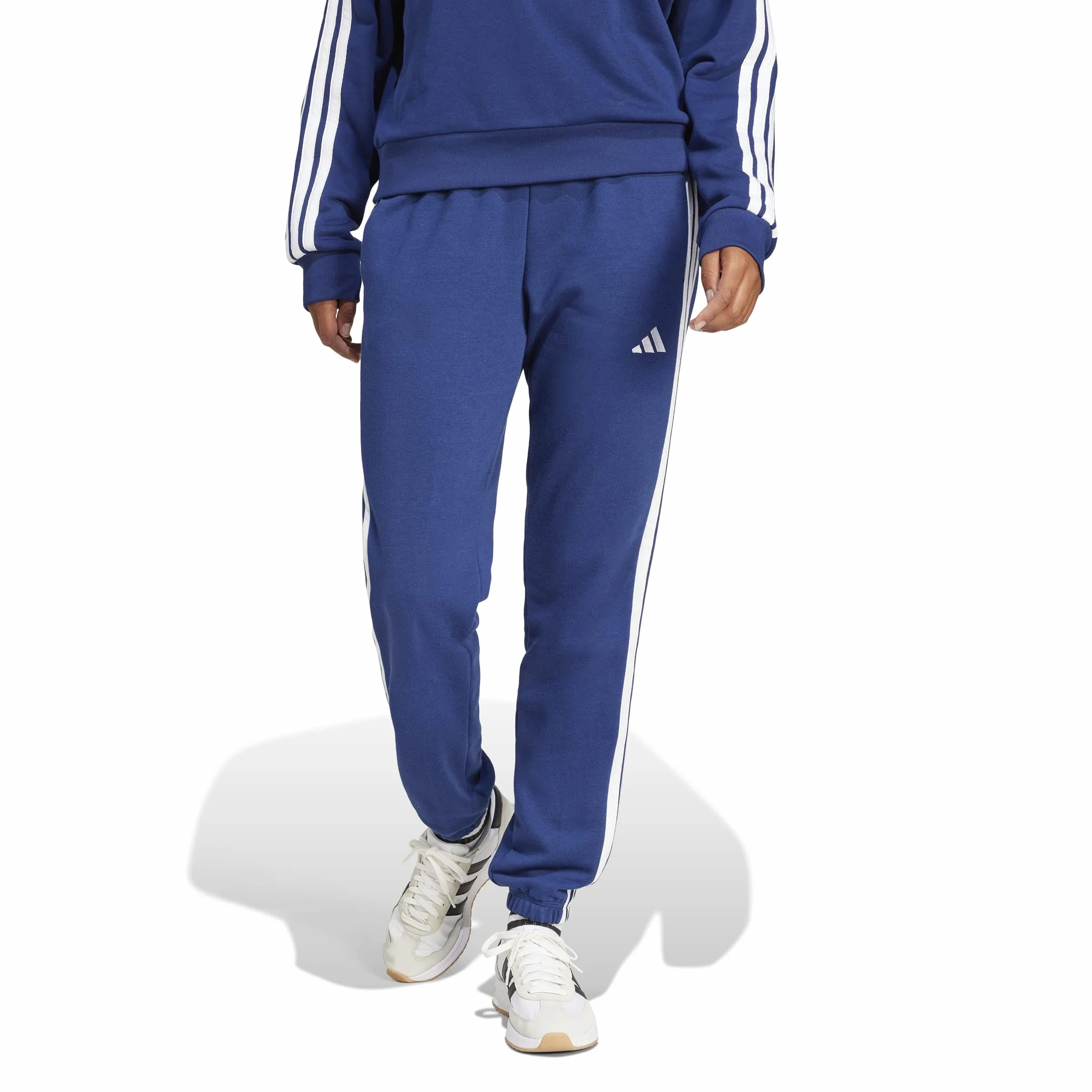 adidas Essentials 3-stripes French Terry Cuffed Pants - Spodnie golfowe Kobiety