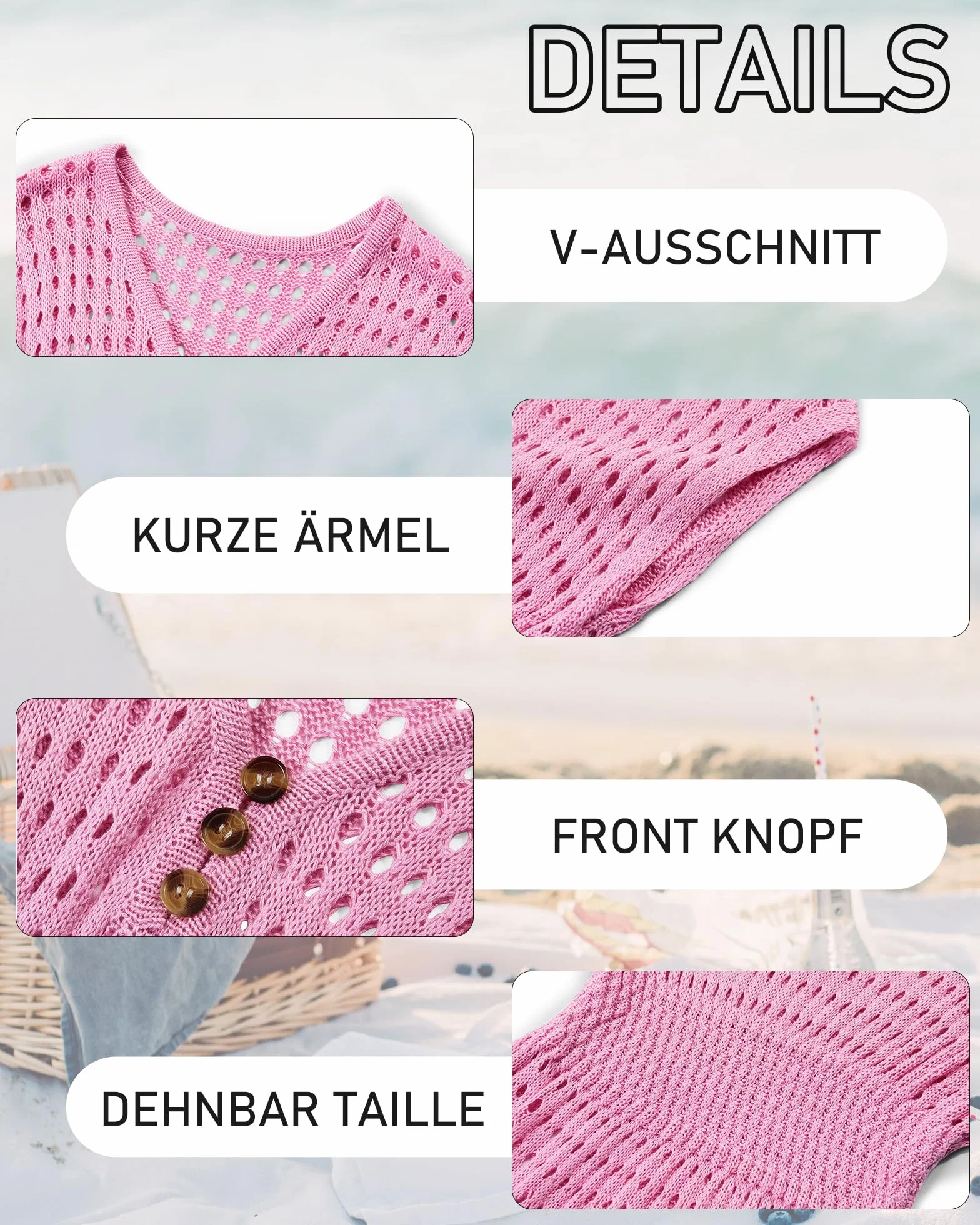 Haloumoning Dziewczęca sukienka plażowa, okrycie na lato, bikini, ponczo z krótkim rękawem, dzianina, moda dla dzieci