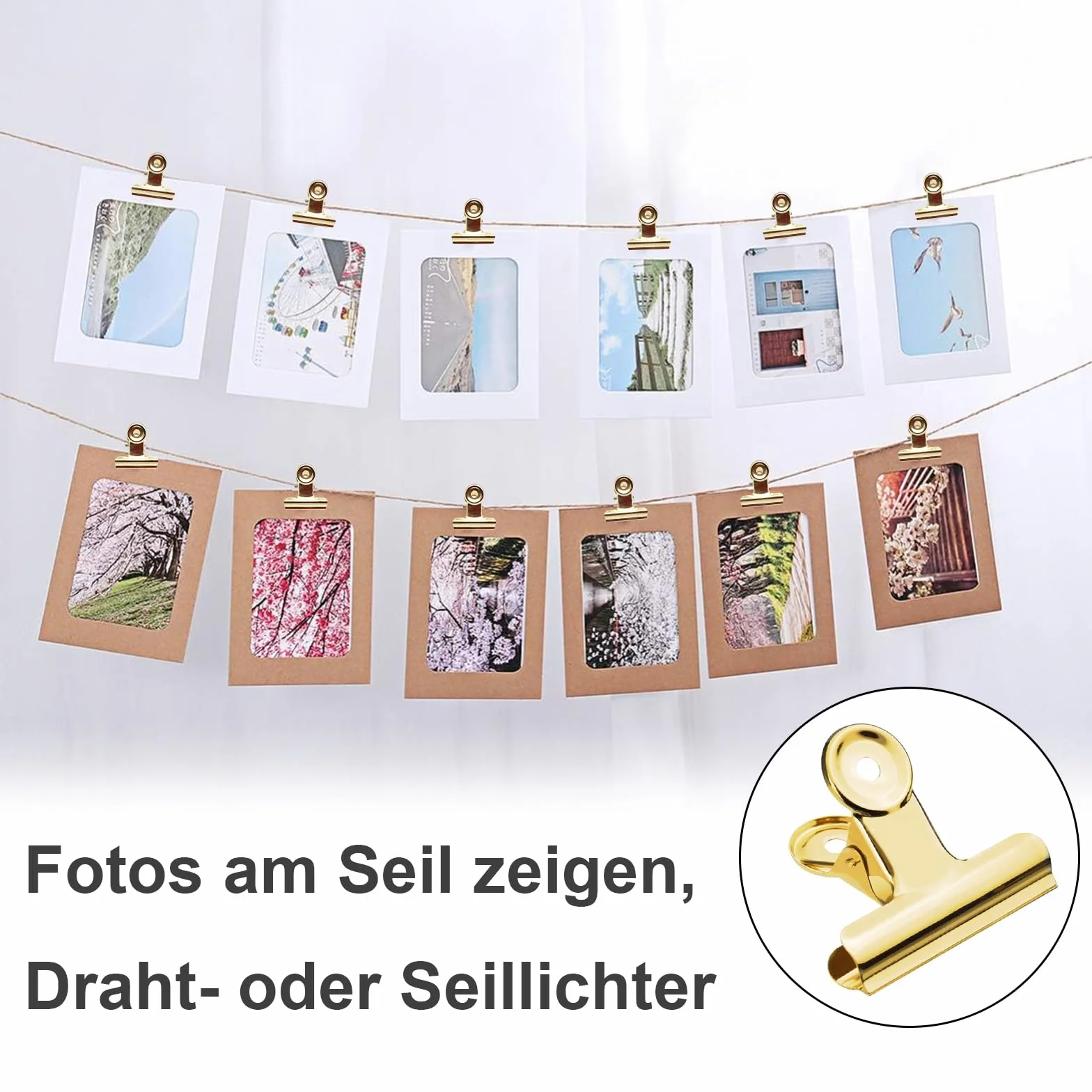 40 małych spinaczy buldogowych 22 mm wielofunkcyjny klips do spinaczy do papieru mini metalowy klips do torebek, zdjęć, rysunków, rzemiosła, biura, kuchni (złoty, 22 mm)