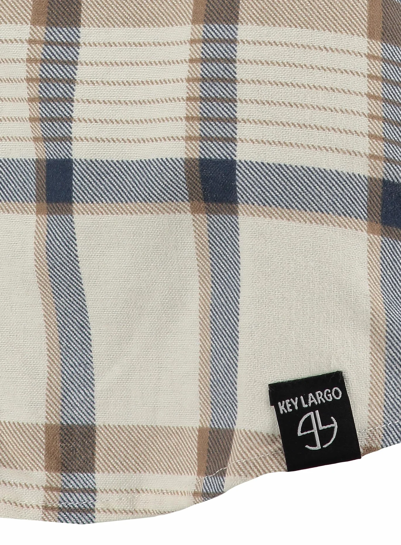 KEY LARGO Męska koszula MSH KLCATANIA 1/1 bluza z kapturem, Offwhite-blue (2073), L