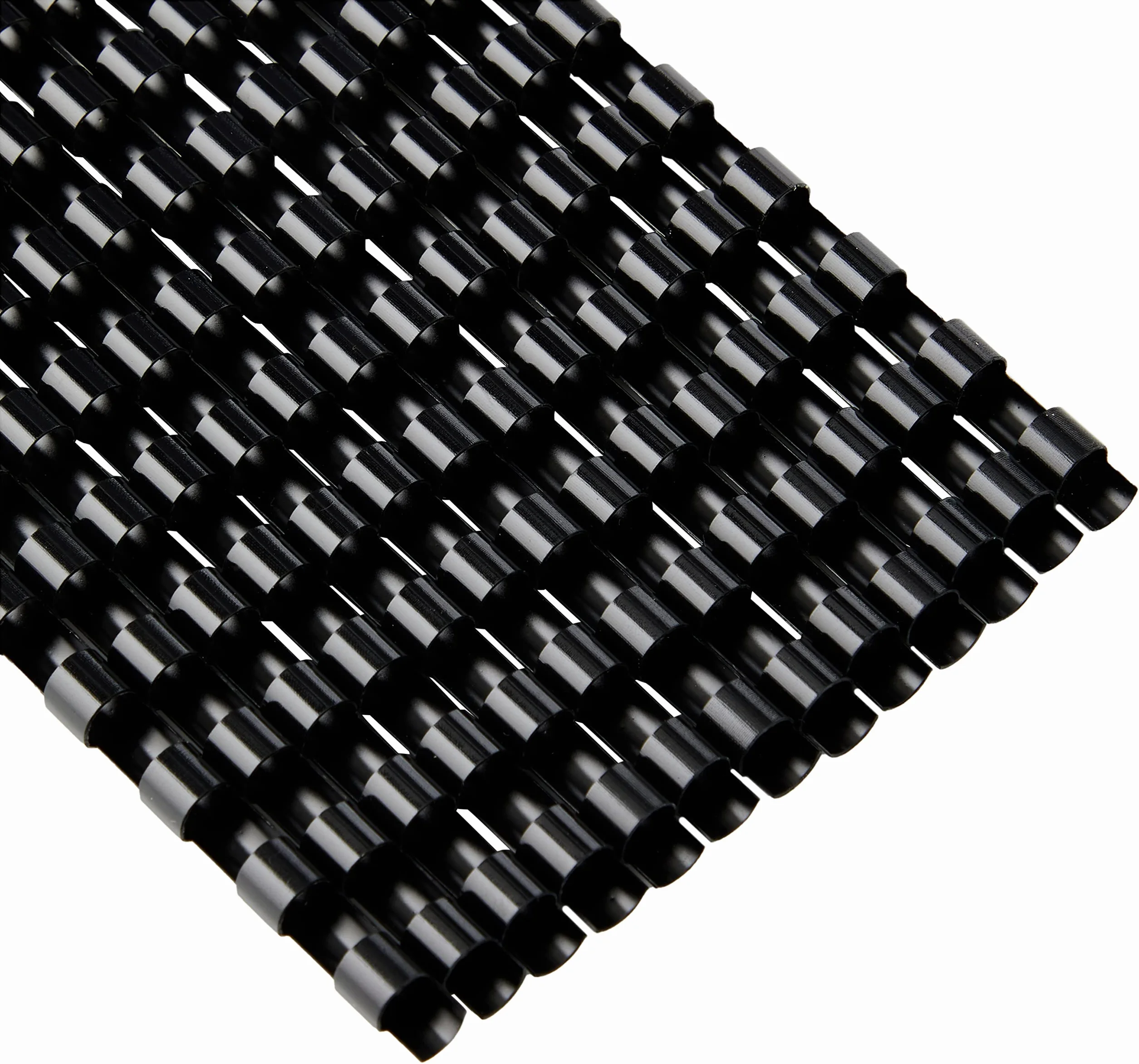 Fellowes Grzbiet do bindowania plastikowego, średnica 6 mm, 21 pierścieni, do dokumentów A4, czarny, opakowanie 25 sztuk