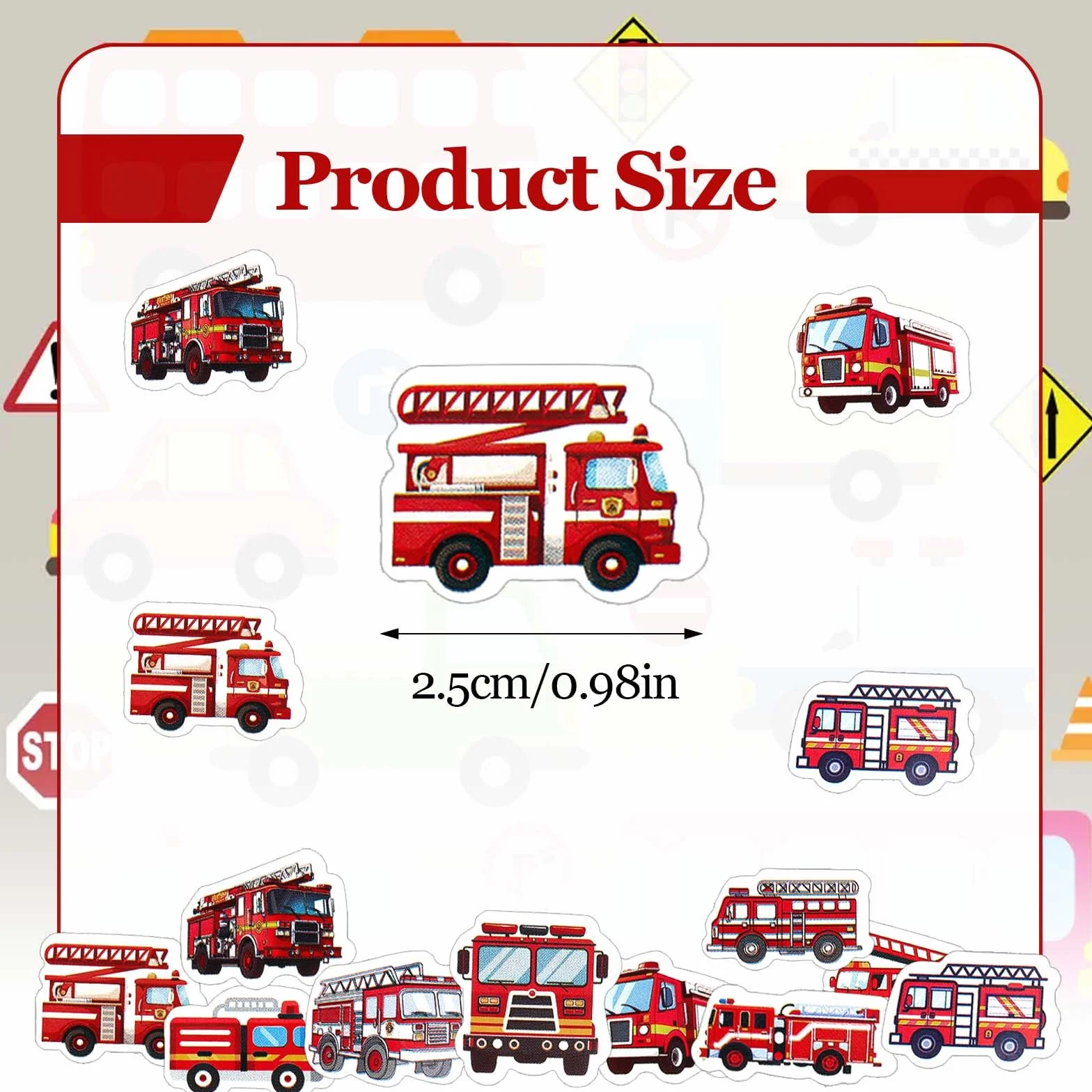 Naklejki na wóz strażacki wodoodporne naklejki na wóz strażacki rolka samoprzylepne samochód strażacki pojazd naklejka strażak impreza upominki naklejki torby na prezenty DIY rzemiosło nagroda