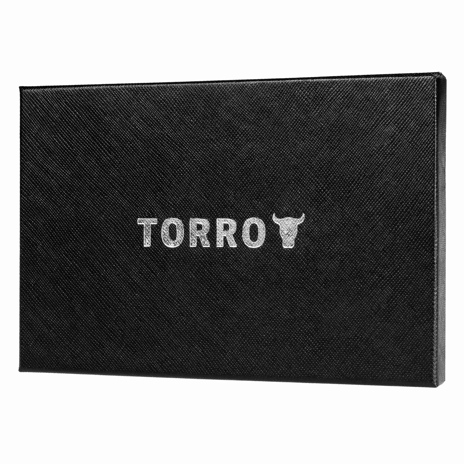 TORRO Etui na paszport – etui na paszport z prawdziwej skóry z elastycznym paskiem zamykającym (czarne)