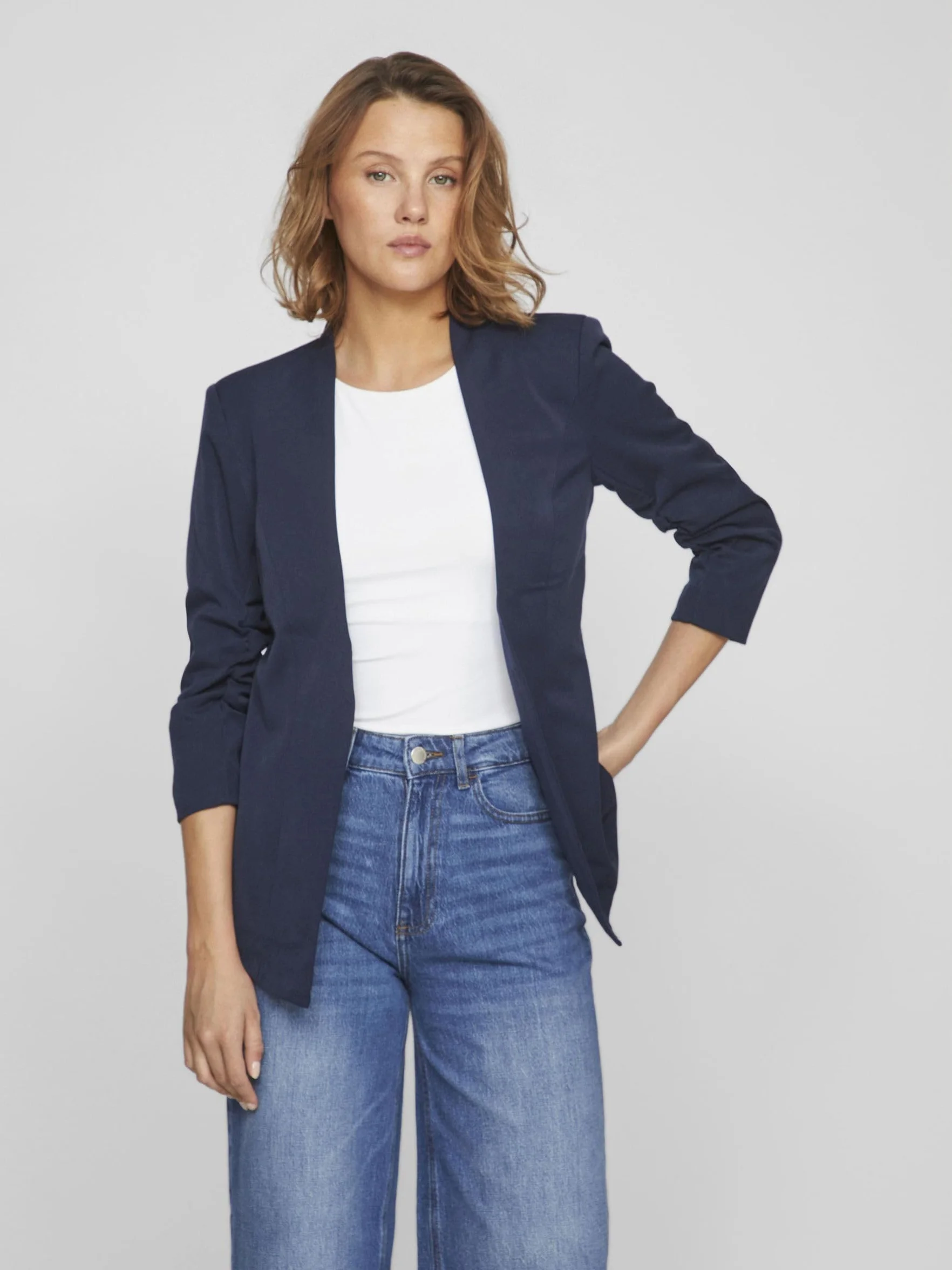 Vila Blezerek Kobiety Viher New 3/4 Blazer/Su-noos