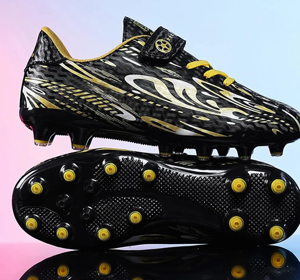 Buty do piłki nożnej dla dzieci, chłopców, dziewczynek, sportowe buty do piłki nożnej, do użytku wewnątrz i na zewnątrz, buty piłkarskie, kolce, profesjonalne buty treningowe
