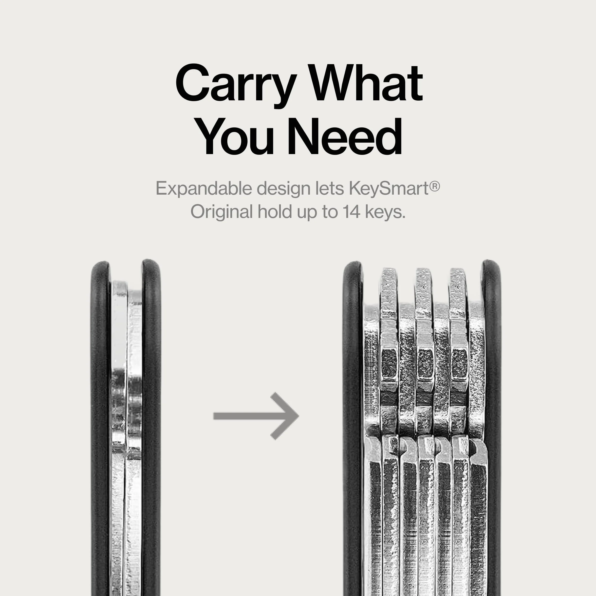 KeySmart KS019e-Green Premium kompaktowy organizer na klucze, zielony, jeden rozmiar