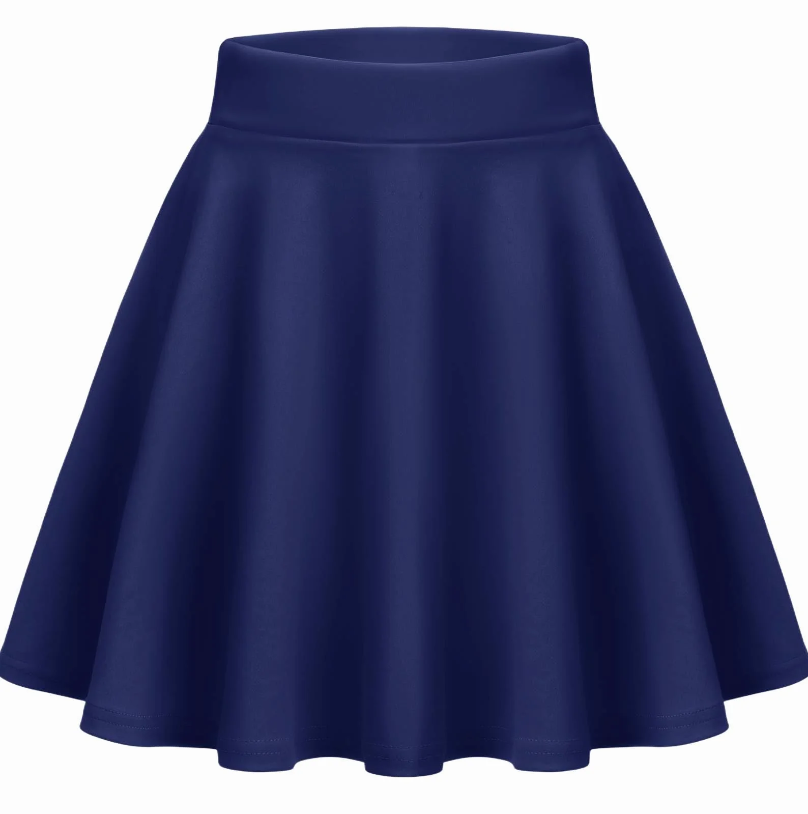 Zeagoo Damska spódnica basic, solidna mini spódnica, letnia krótka spódnica, z dzwoneczkami, wszechstronna, rozciągliwa, wysoka talia, spódnica tenisowa, spódnica do tańca