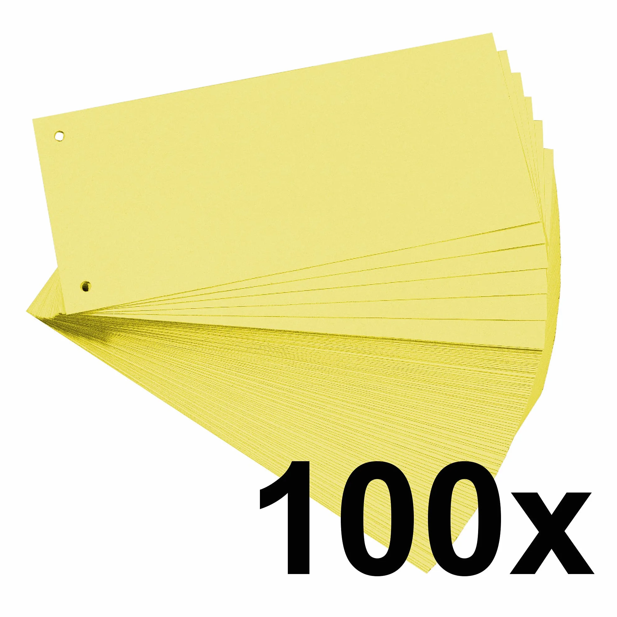 Exacompta 13325B Premium 100 kartonowych przekładek do segregatora, 10,5 x 24cm żółte, Do najprostszego segregowania dokumentów, Przekładki zakładki rejestr