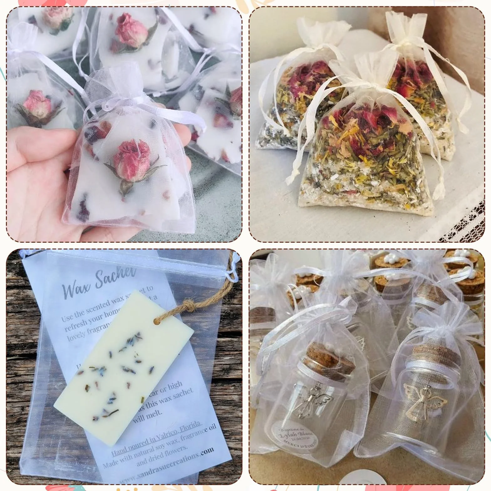Woreczki z organza 13 x 18 cm, przezroczyste, na wesel, woreczek, ze sznurem, prezentow świątecznych, słodyczy, dla gościa