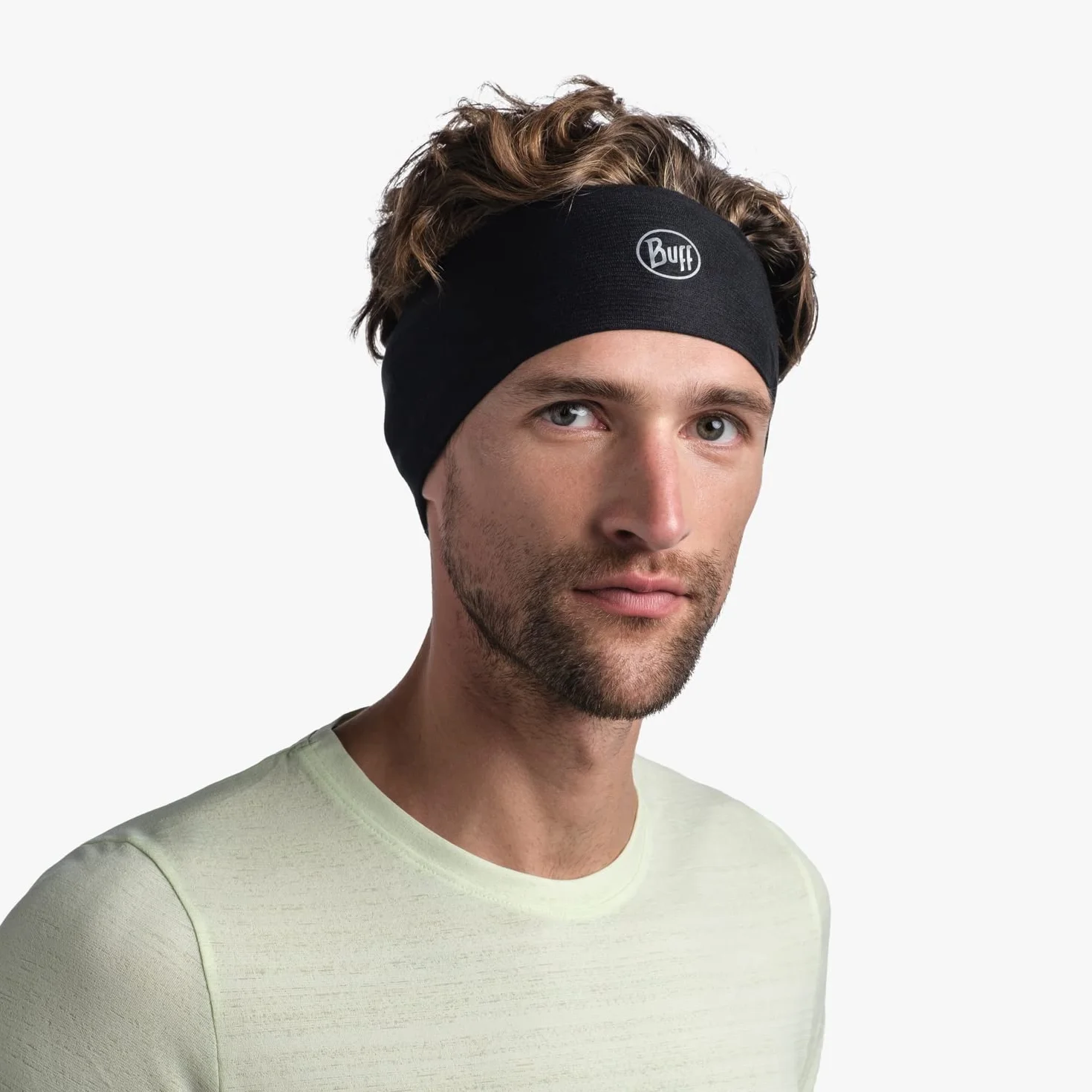 BUFF® | Taśma CoolNet UV® szeroka dla mężczyzn i kobiet dorosłych wygodna, ochrona UPF50, sport, elastyczny, materiał z recyklingu, jakość, jeden rozmiar, czarny