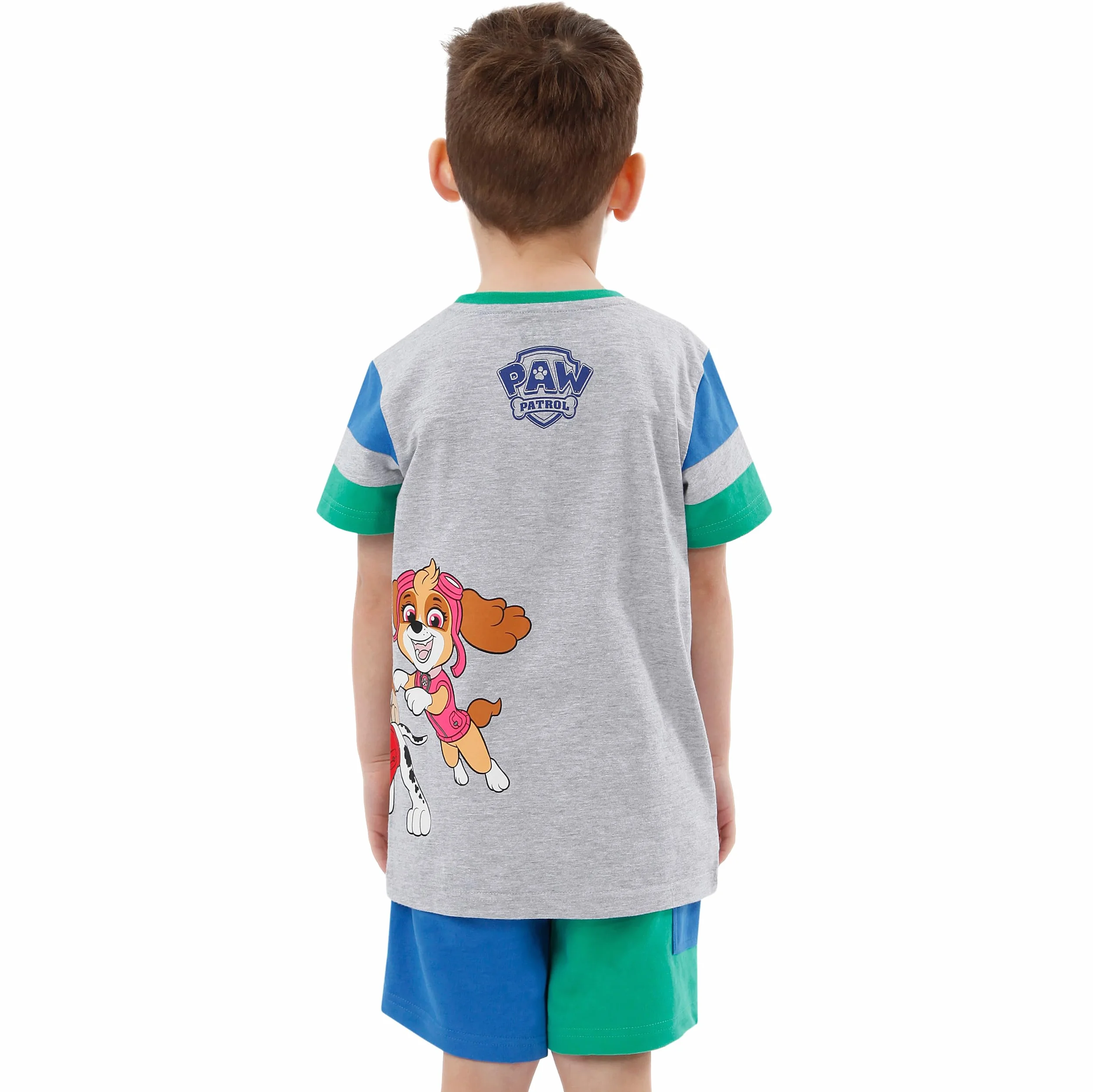 Paw Patrol T-Shirt i Szorty | Zestaw Koordynowany | Chase, Rubble, Skye i Marshall T-Shirt i Zestaw Szortów