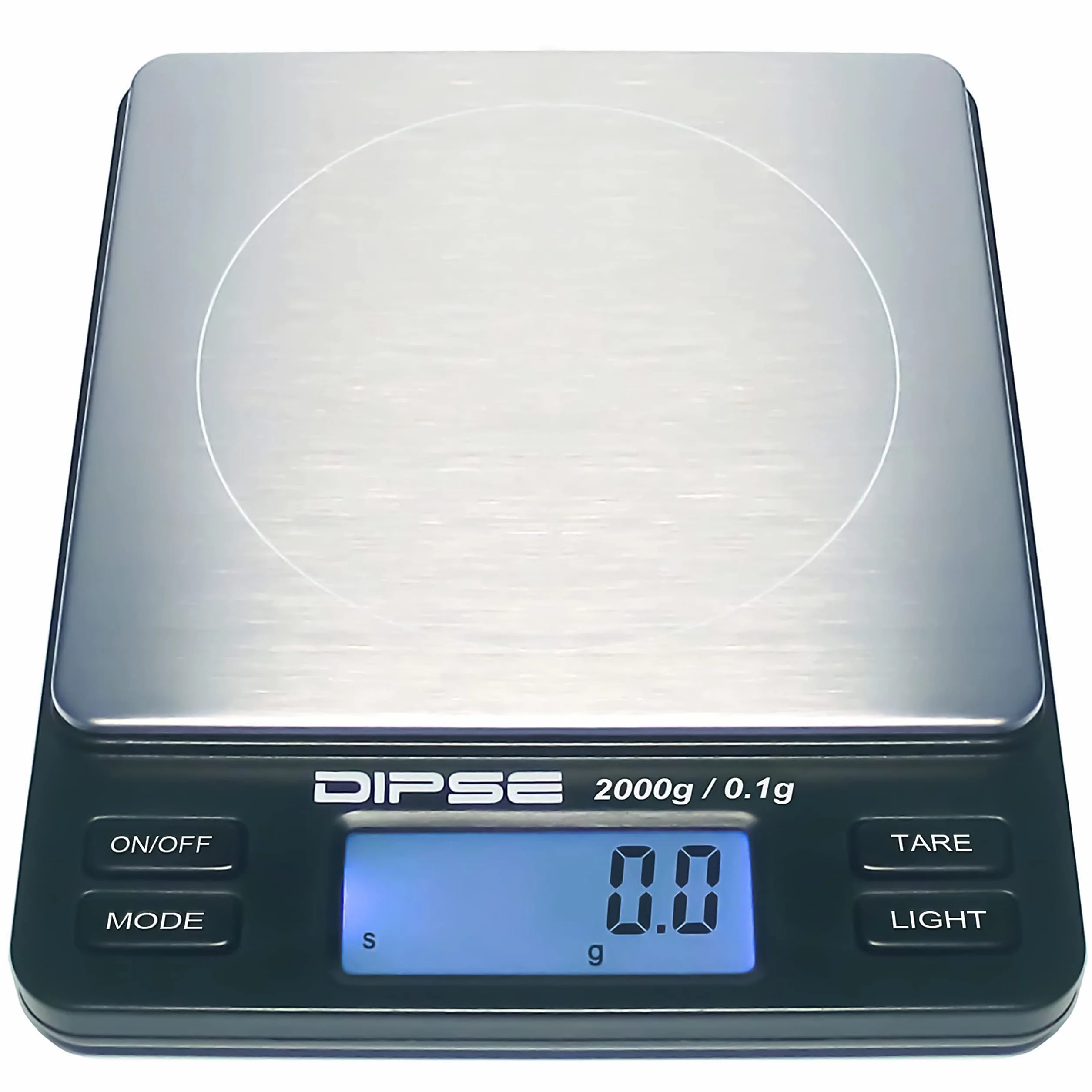Dipse Cyfrowa waga laboratoryjna TP-2000 x 0,1 – waga precyzyjna z dokładną rozdzielczością 0,1 g, waga cyfrowa do 2000 g/2 kg, zakres ważenia 2000 x 0,1 g, kolor czarny