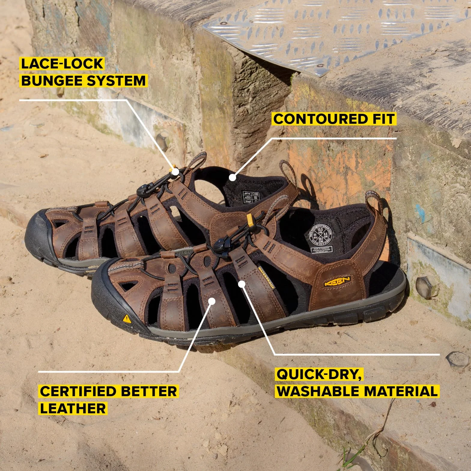 KEEN Mężczyźni Clearwater Cnx LeatherSandały