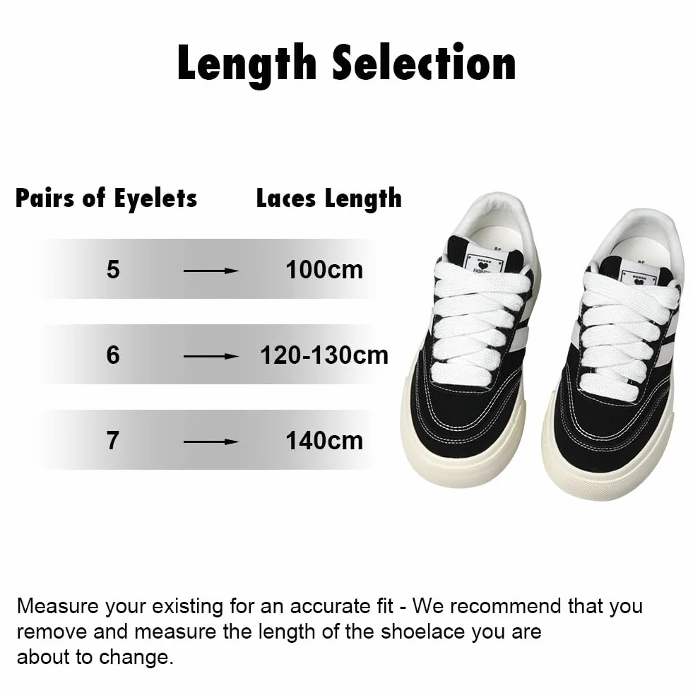 Vicloon Płaskie sznurowadła do sneakersów, szerokość 15 mm, wymienne sznurowadła do sneakersów, trwałe sportowe i codzienne sznurowadła dla dzieci, mężczyzn i kobiet