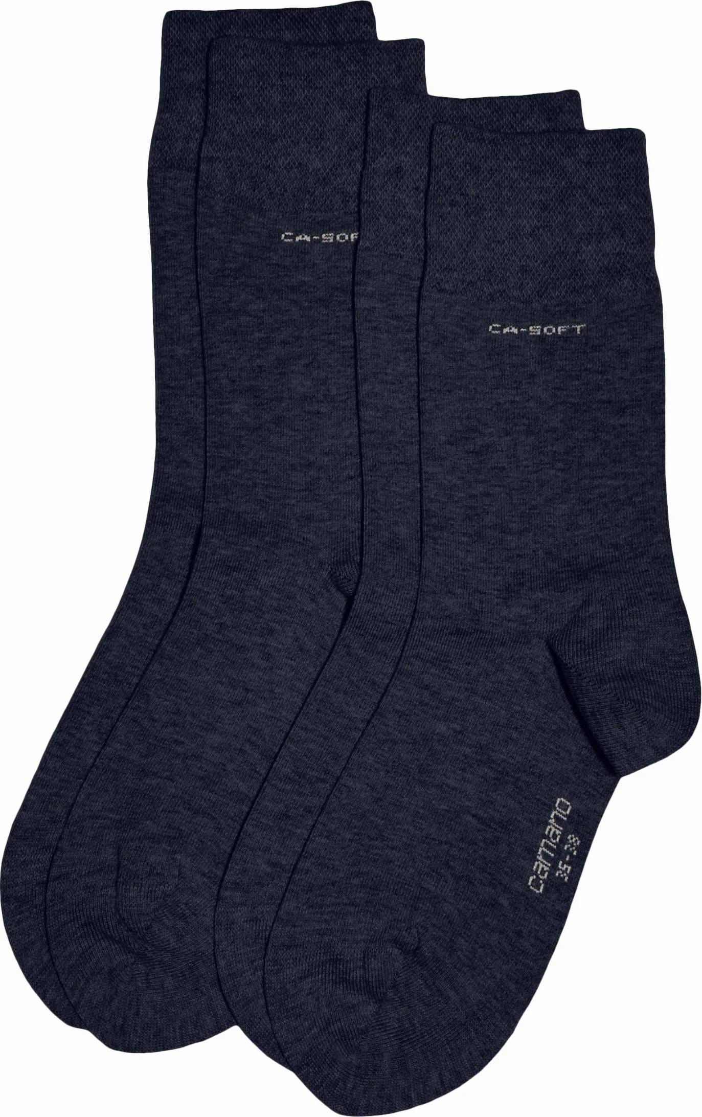 Camano Unisex jednokolorowe skarpety bawełniane ze wzmocnioną piętą i koronką, skarpety damskie i męskie, jeans/06, 43-46 EU