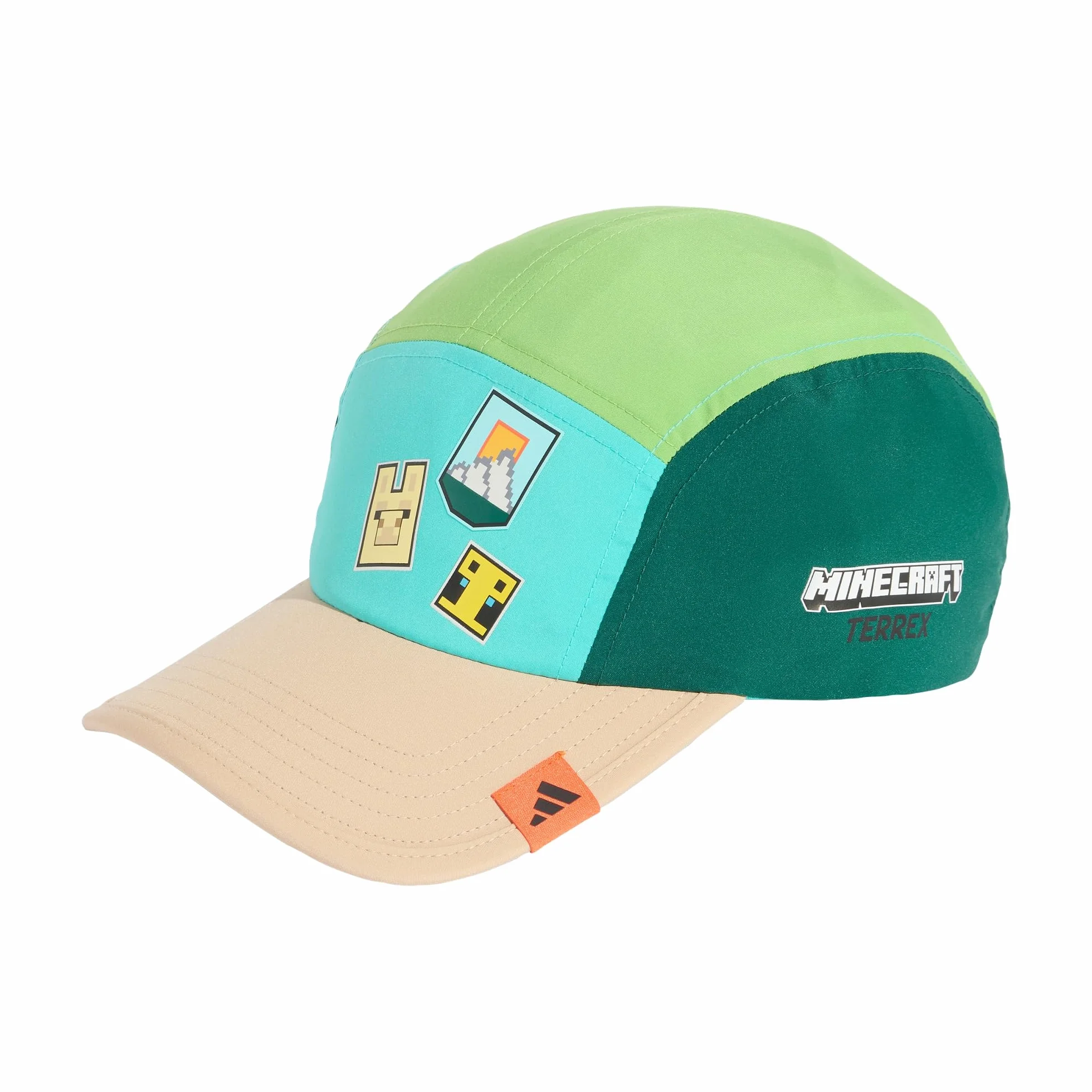 adidas uniseks-kind ADIDAS MINECRAFT YOUTH CAP, collegiate green/semi lucid lime/semi mint rush/magic beige, XS-S